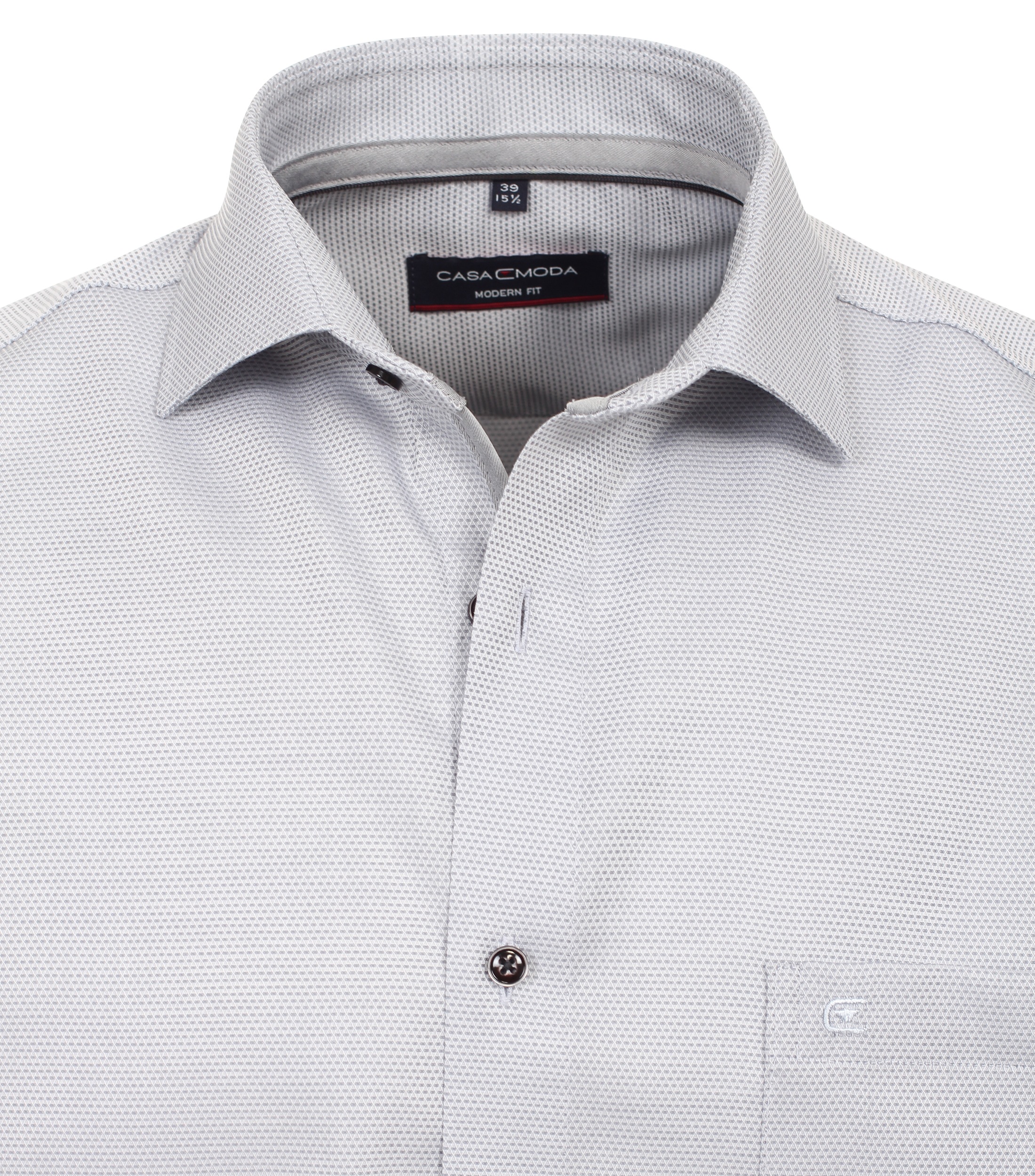 CASAMODA Businesshemd Uni Light Gray 42 2
