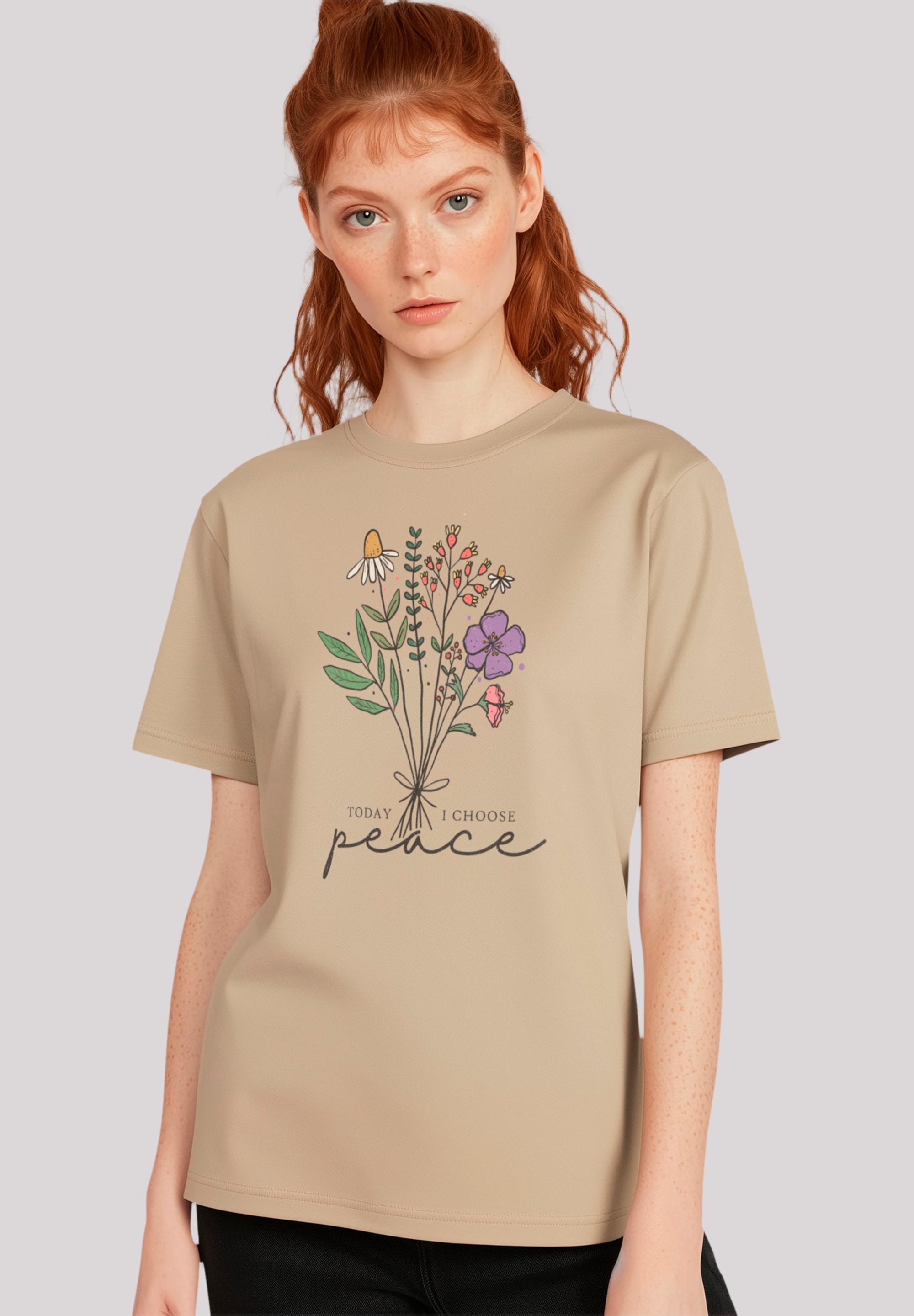 F4NT4STIC T-Shirt "Blumen today I choose peace", Premium Qualität günstig online kaufen