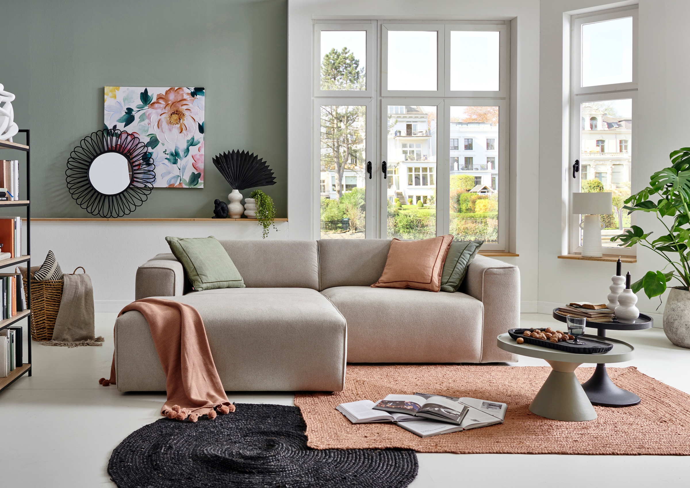 Home affaire Ecksofa "Noord mit Kedernaht, Breite 234 cm, L-Form" mit Keder günstig online kaufen