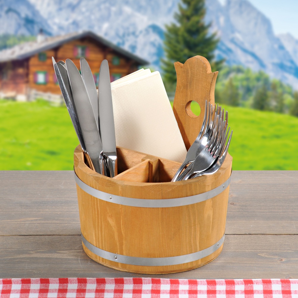 KESPER® Besteckträger »Besteckbehälter, Kiefer, FSC«, (1 tlg.), mit 3-fach Einteilung