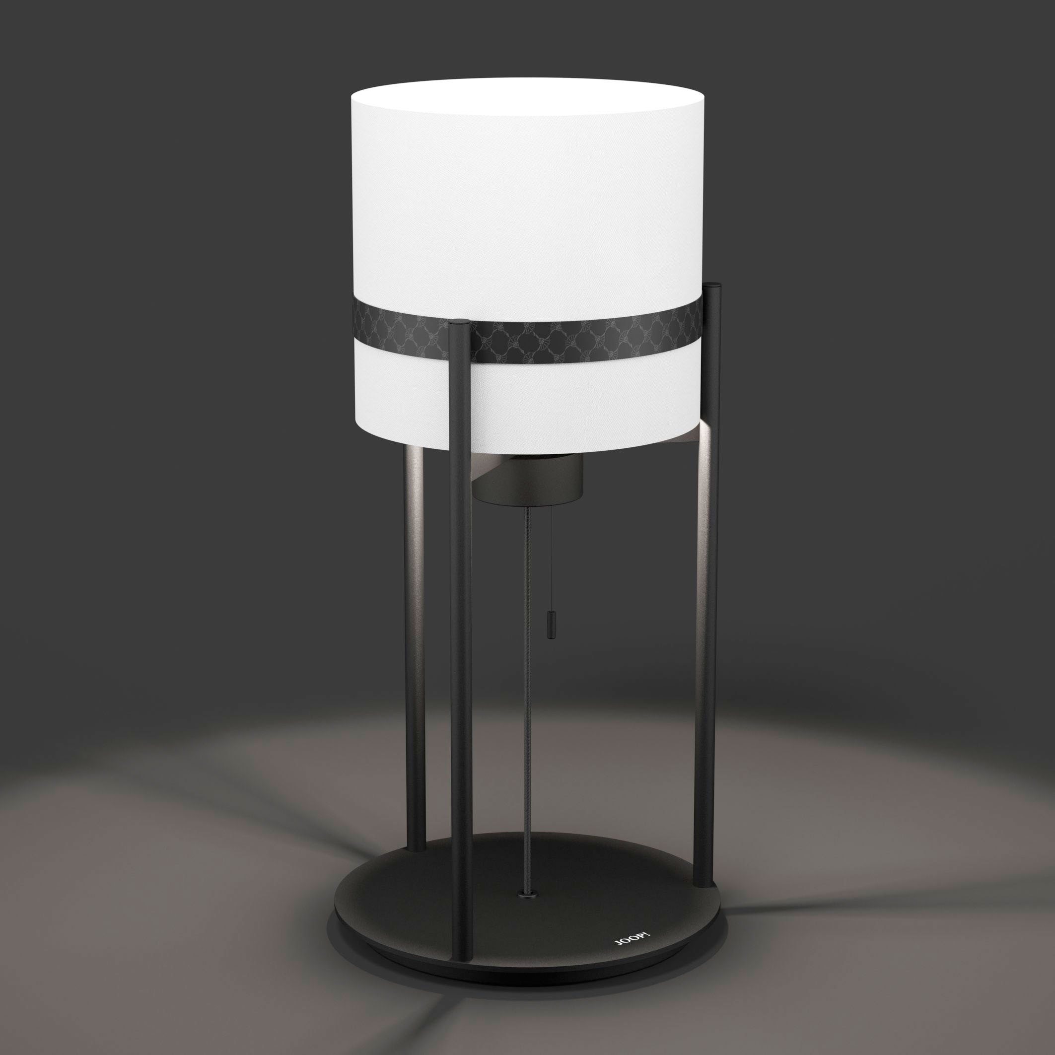 Joop! Tischleuchte »ROUND LIGHTS«, mit rundem Textil-Leuchtenschirm und  eingelassenem Metall-Dekorband | BAUR
