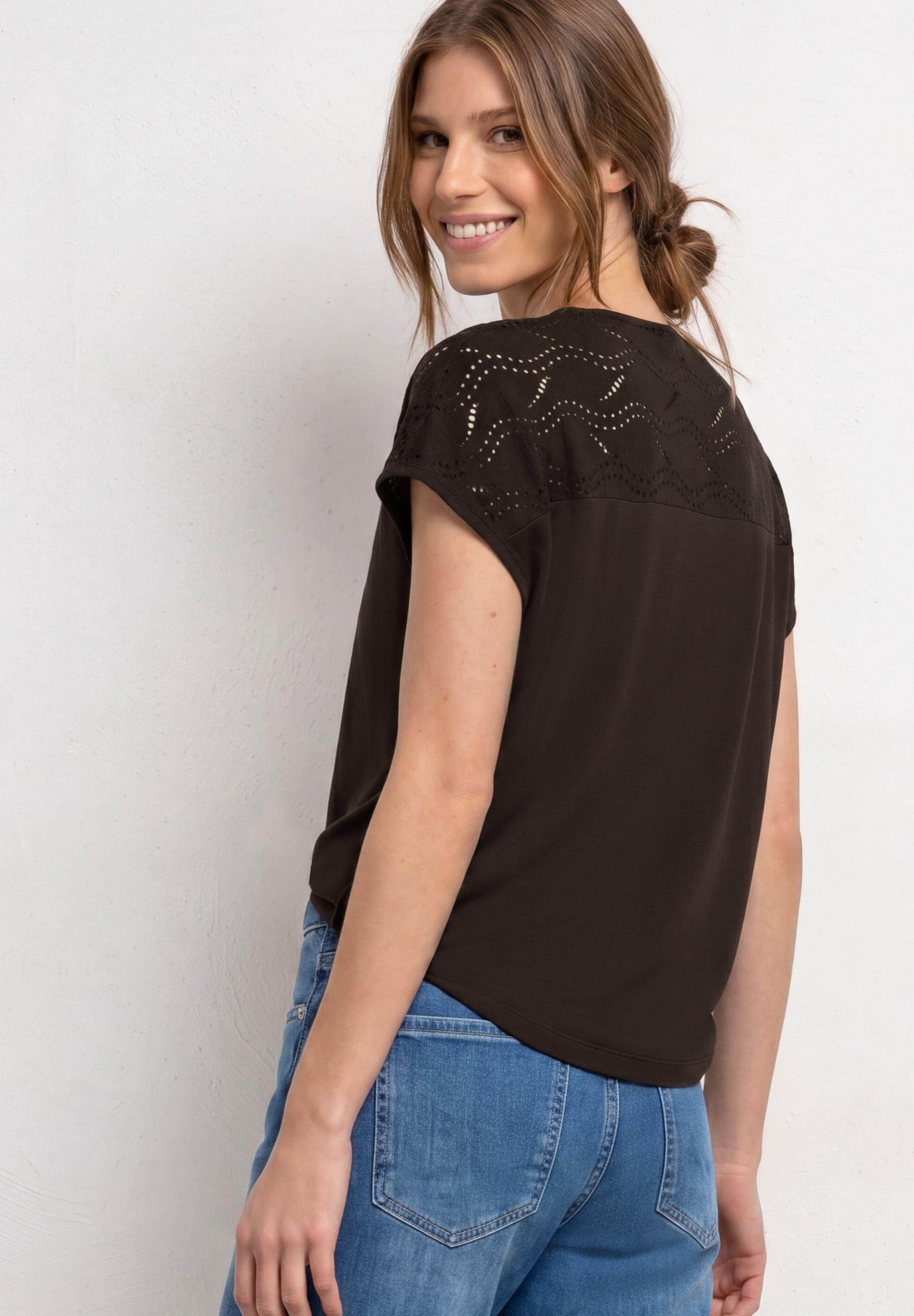 STREET ONE T-Shirt mit Strukturmix