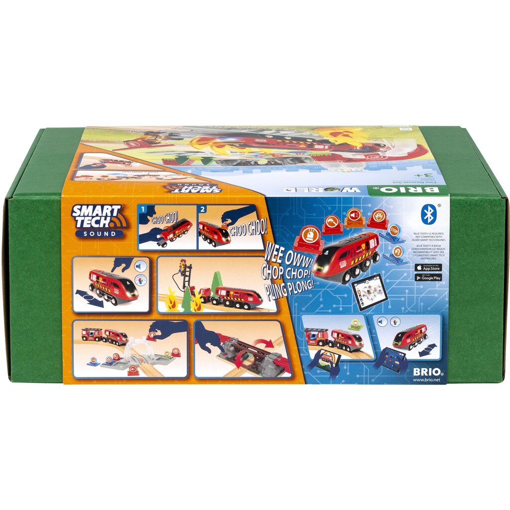 BRIO® Spielzeug-Feuerwehr »BRIO® WORLD, Feuerwehreinsatz-Rettungs-Set«, (Set)