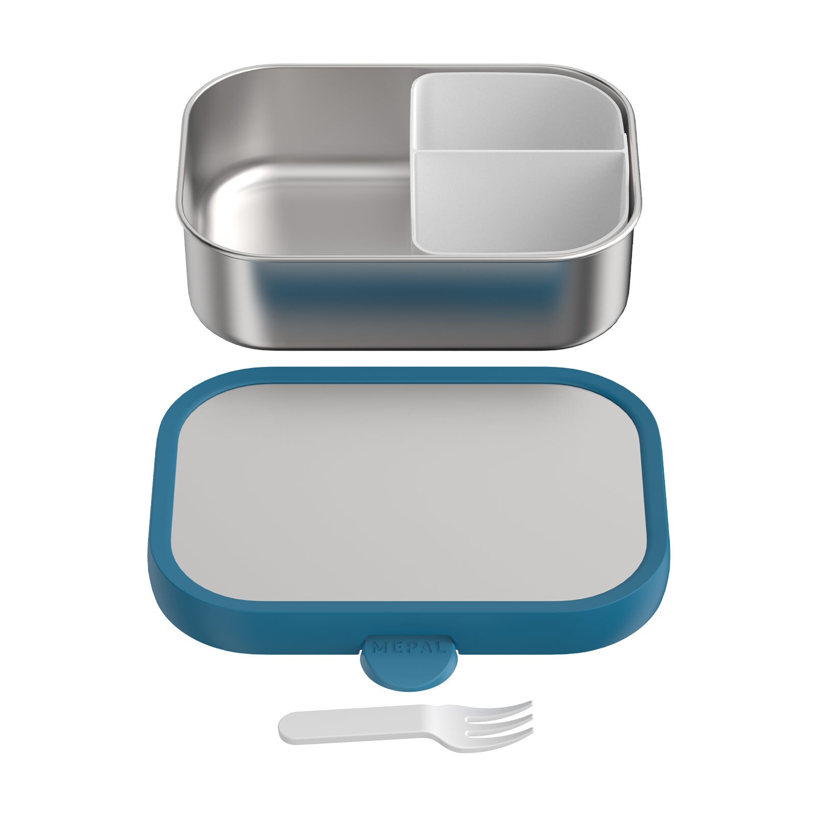 Mepal Lunchbox »Edelstahl-Brotdose mit Gabel Campus 18 x 13 cm« Spülmaschinenfest