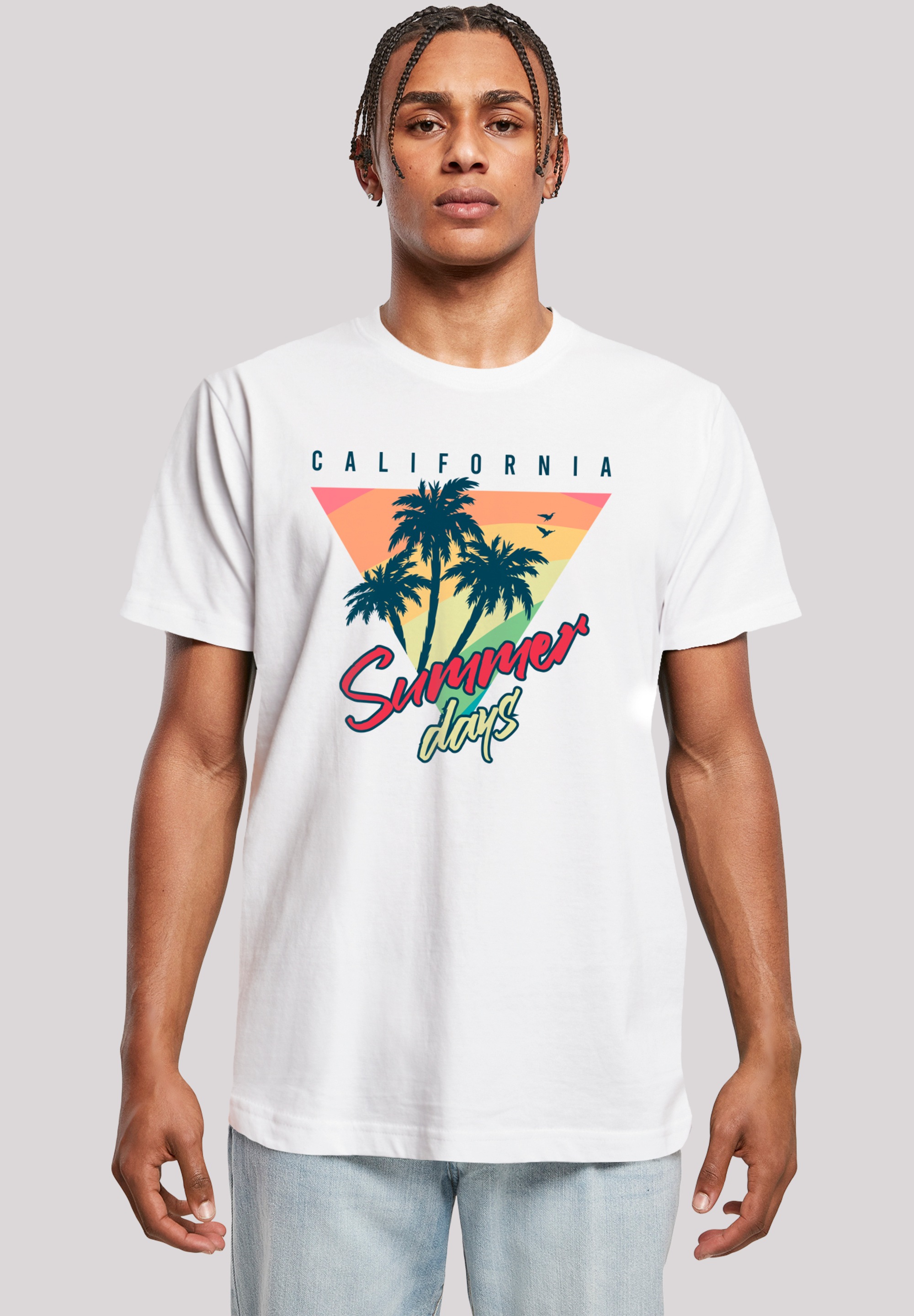F4NT4STIC T-Shirt »California Palmen Retro«, Premium Qualität