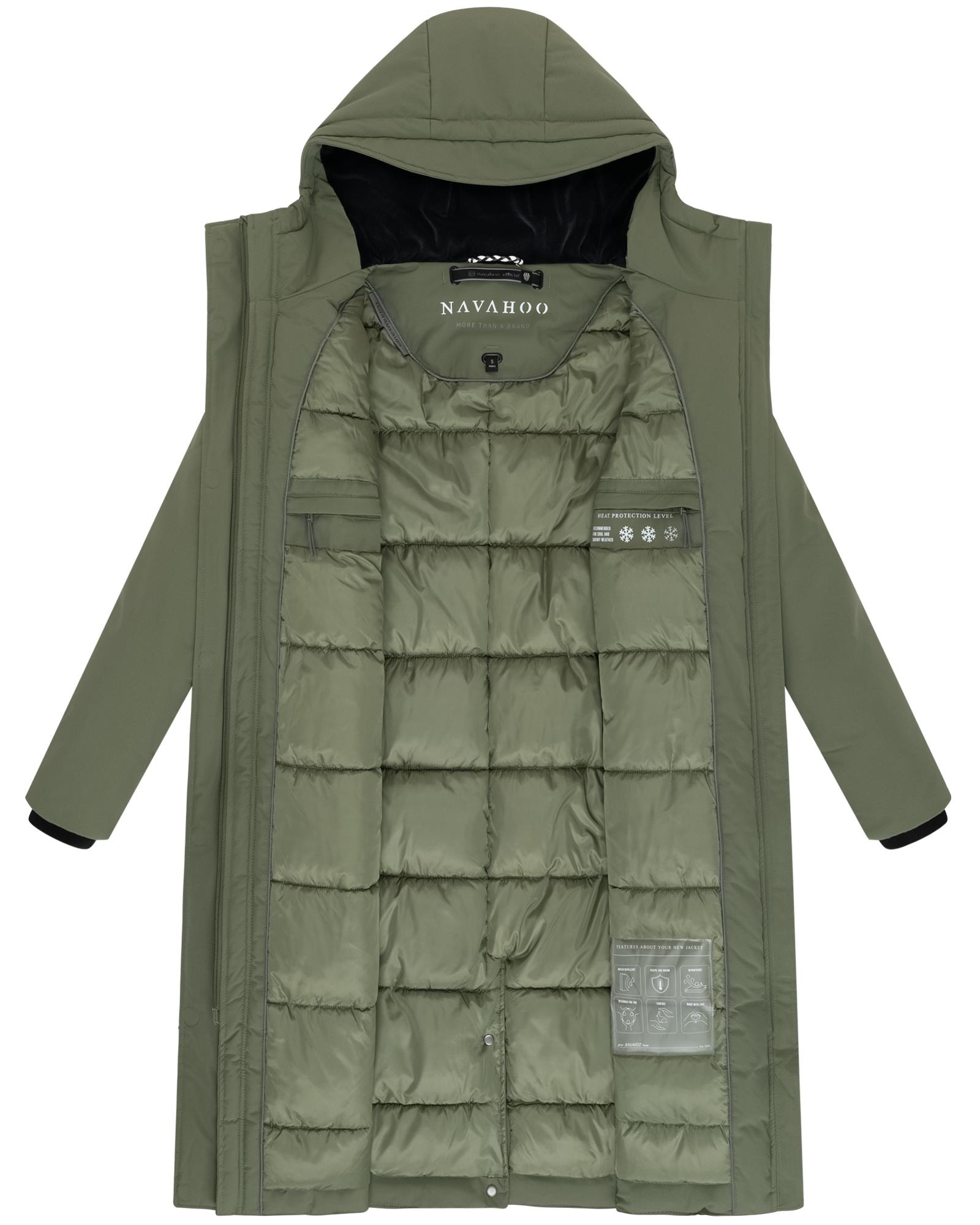 Navahoo Wintermantel »Eismelodie 14«, Winter Parka mit Kapuze