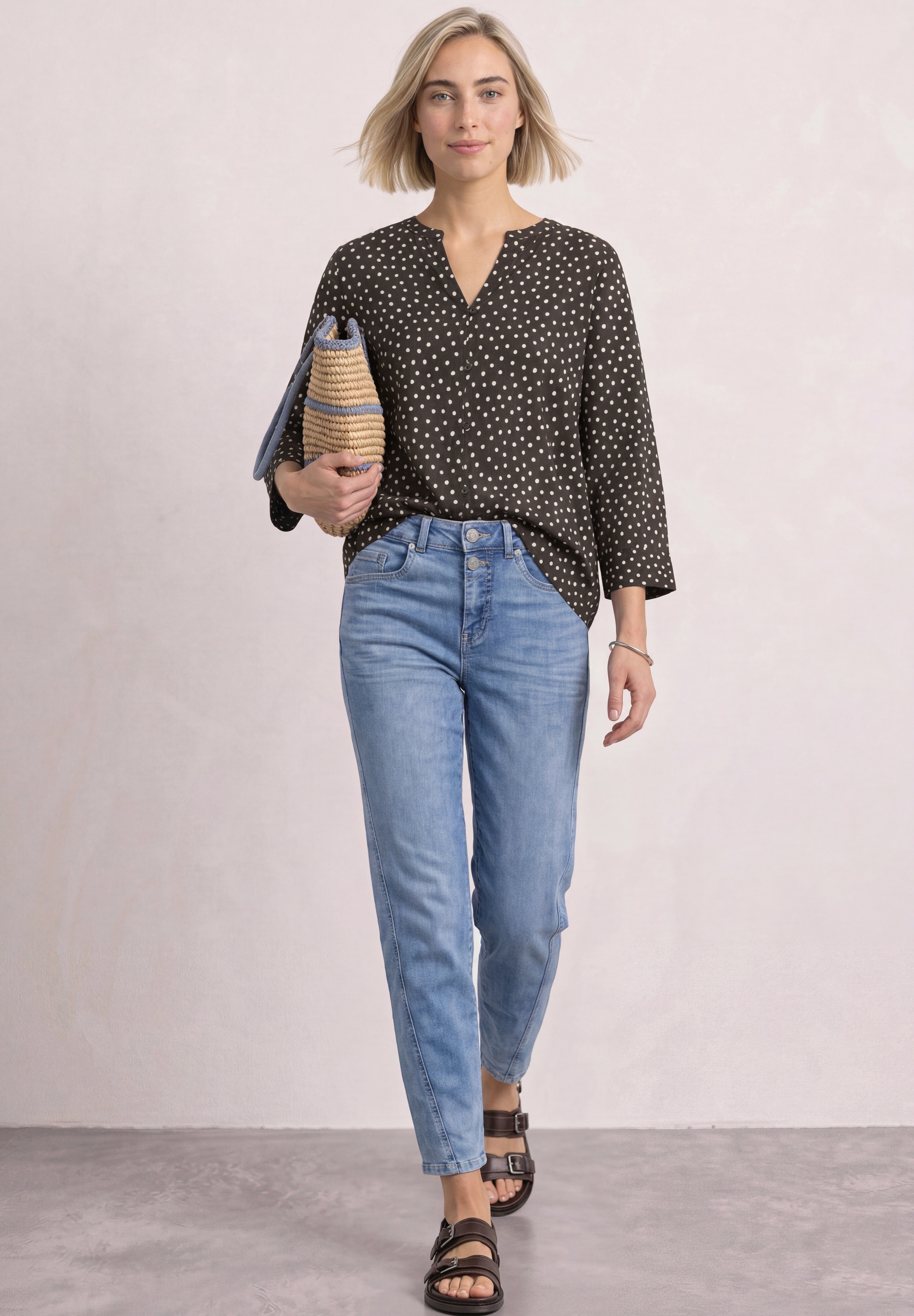 STREET ONE Shirtbluse mit Punkten