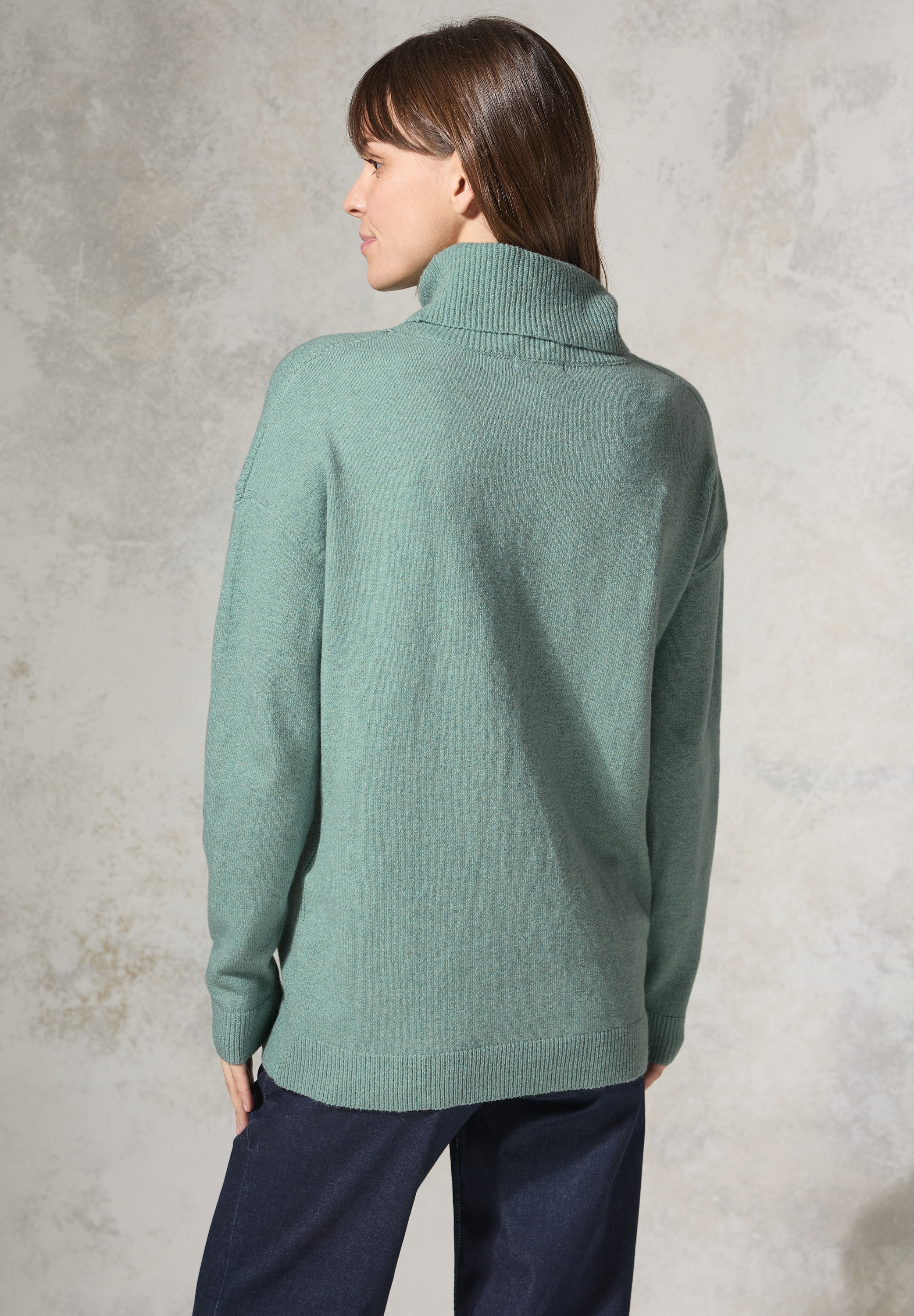 Cecil Rollkragenpullover, aus softem Materialmix