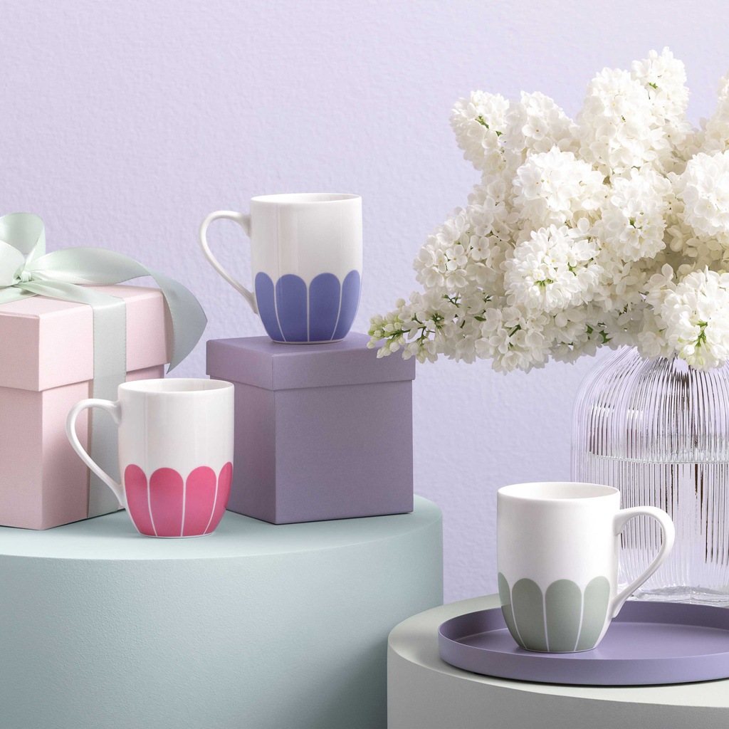 Villeroy & Boch Becher »Henkelbecher Fleur Couleur 290 ml 6er Set«