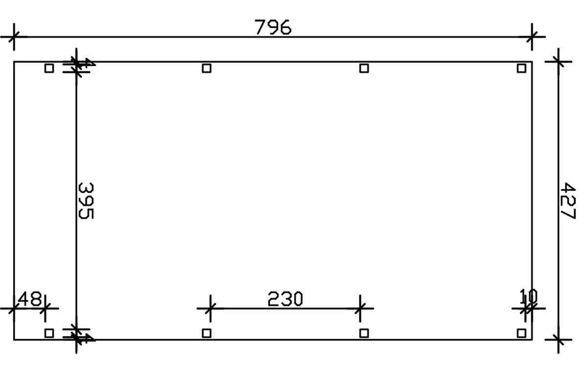 Skanholz Einzelcarport »Grunewald«, Leimholz-Nordisches Fichtenholz, hellbraun, mit EPDM-Dach