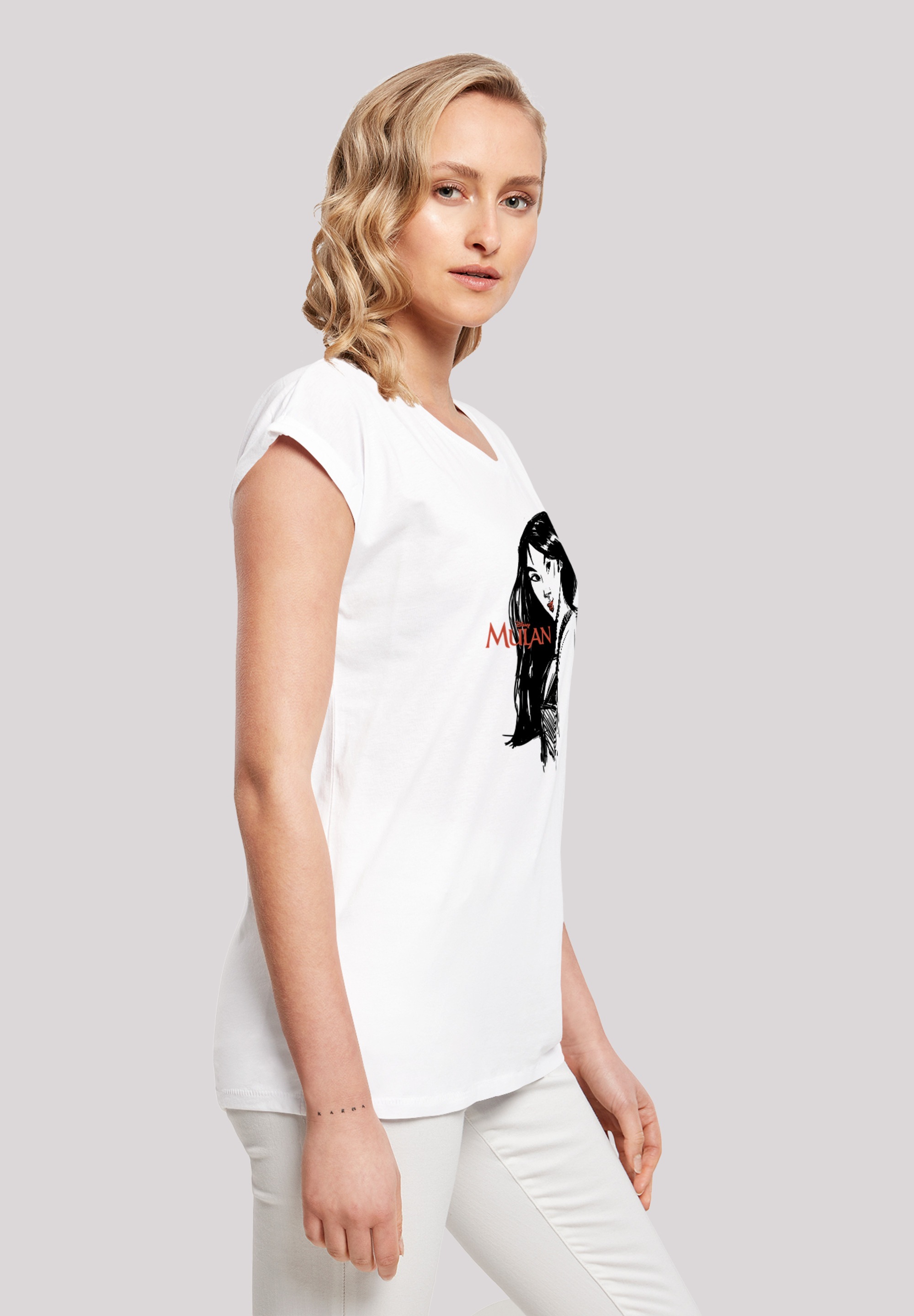 F4NT4STIC T-Shirt »Mulan Sketch«, Damen,Premium Merch,Regular-Fit,Kurze Ärmel,Bedruckt