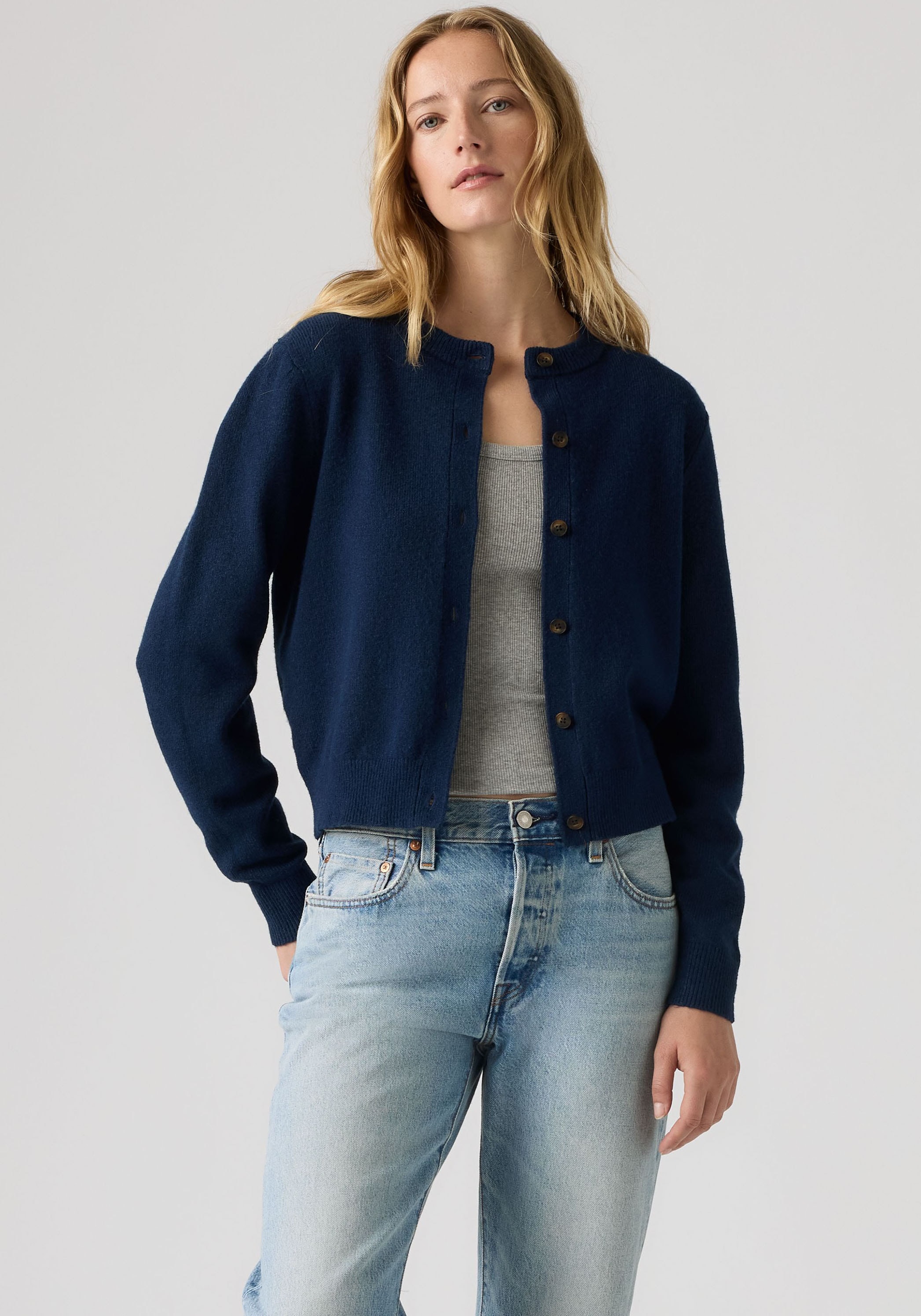 Levis Strickjacke "CLAIRE LS CARDIGAN" Taille bedeckend, schmale Passform