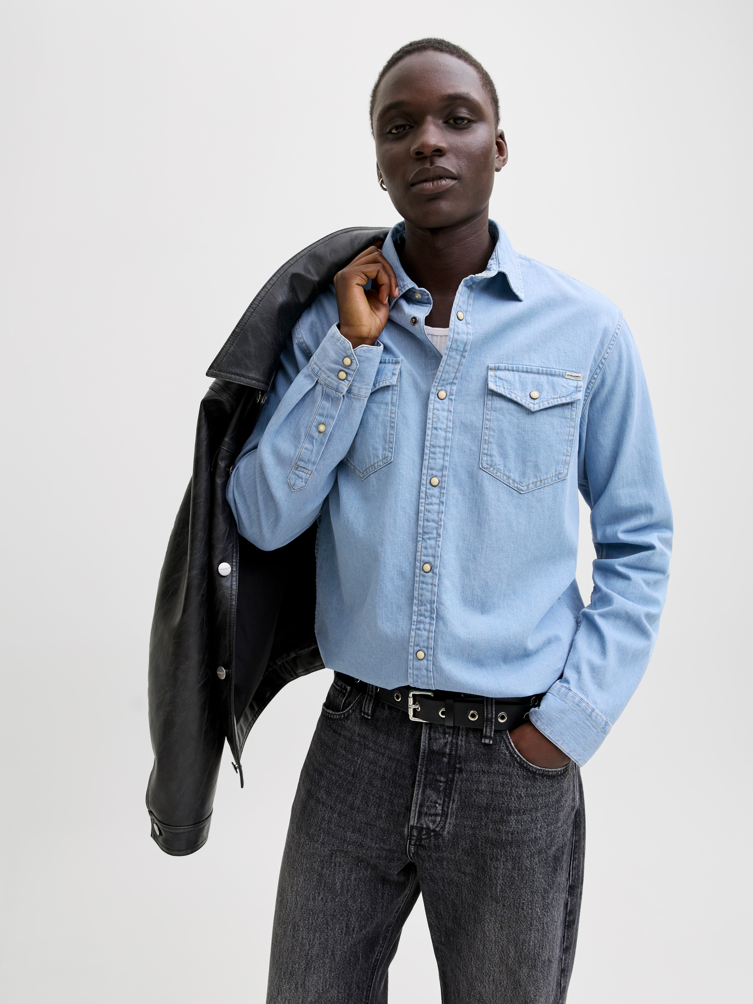 Jack & Jones Langarmhemd "JJESHERIDAN SHIRT L/S NOOS" mit angesetzter Brust günstig online kaufen