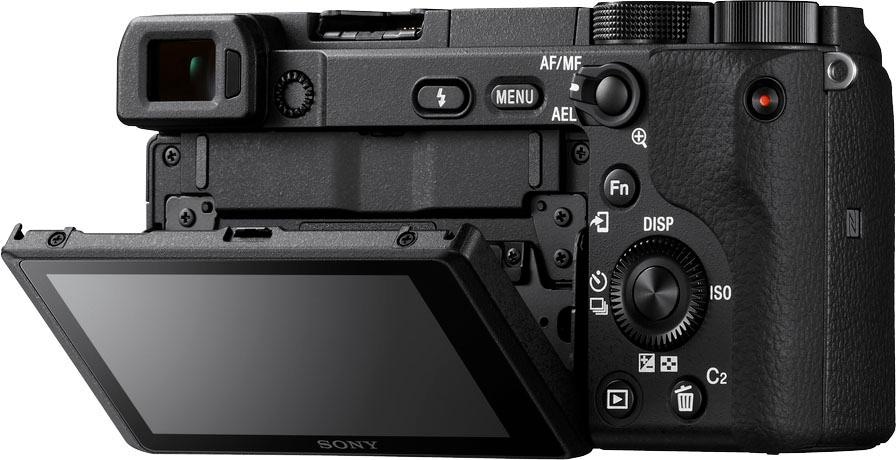 Alpha MP, Sony 24,2 | 6400 Video, E-Mount«, Objektiv Systemkamera OLED L-Kit XGA Klapp-Display, BAUR WLAN 16-50mm Sucher, - Bluetooth- 180° (Wi-Fi)-NFC, 4K »ILCE-6400LB