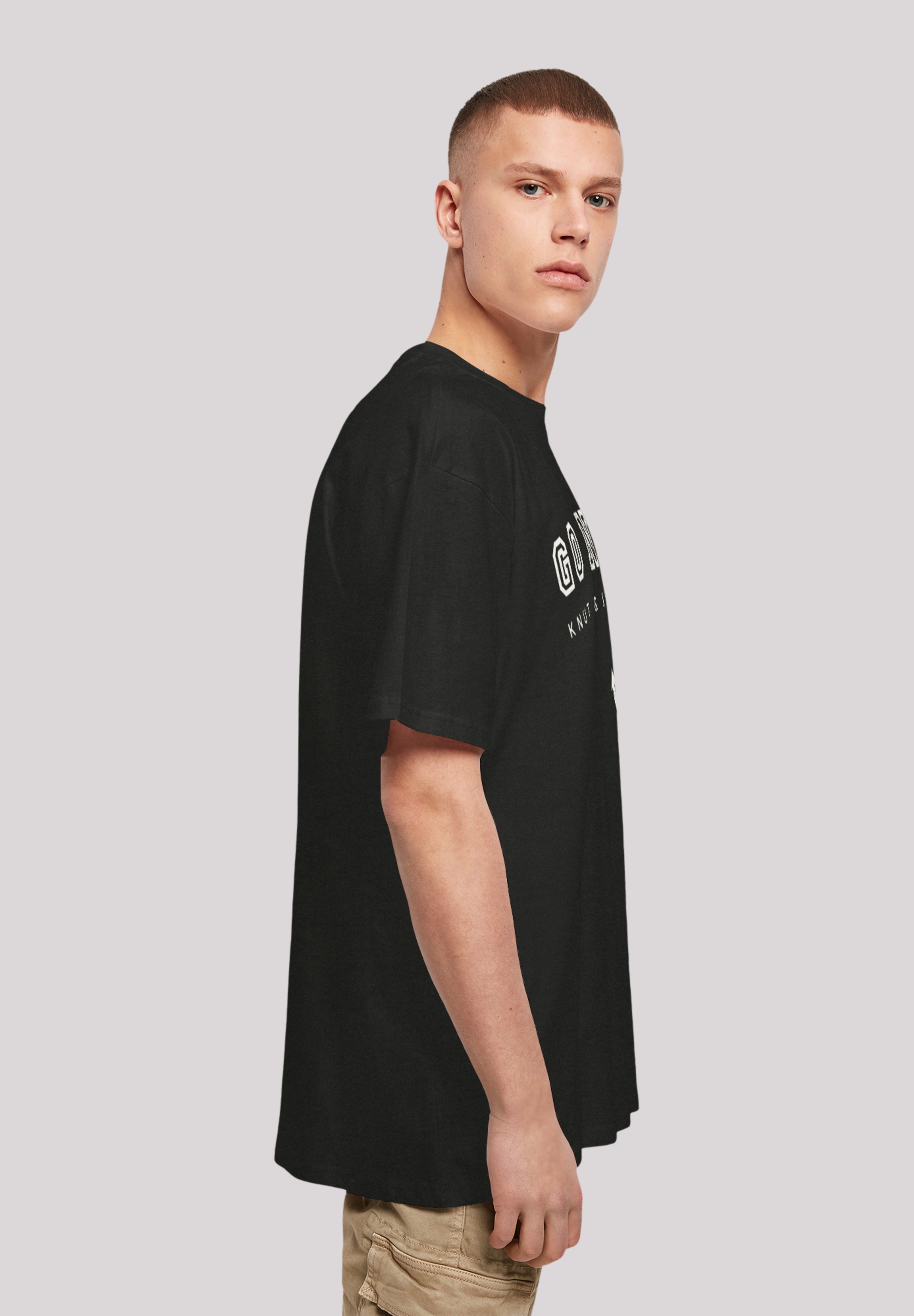 F4NT4STIC T-Shirt »Go North Knut & Jan Hamburg«, Print