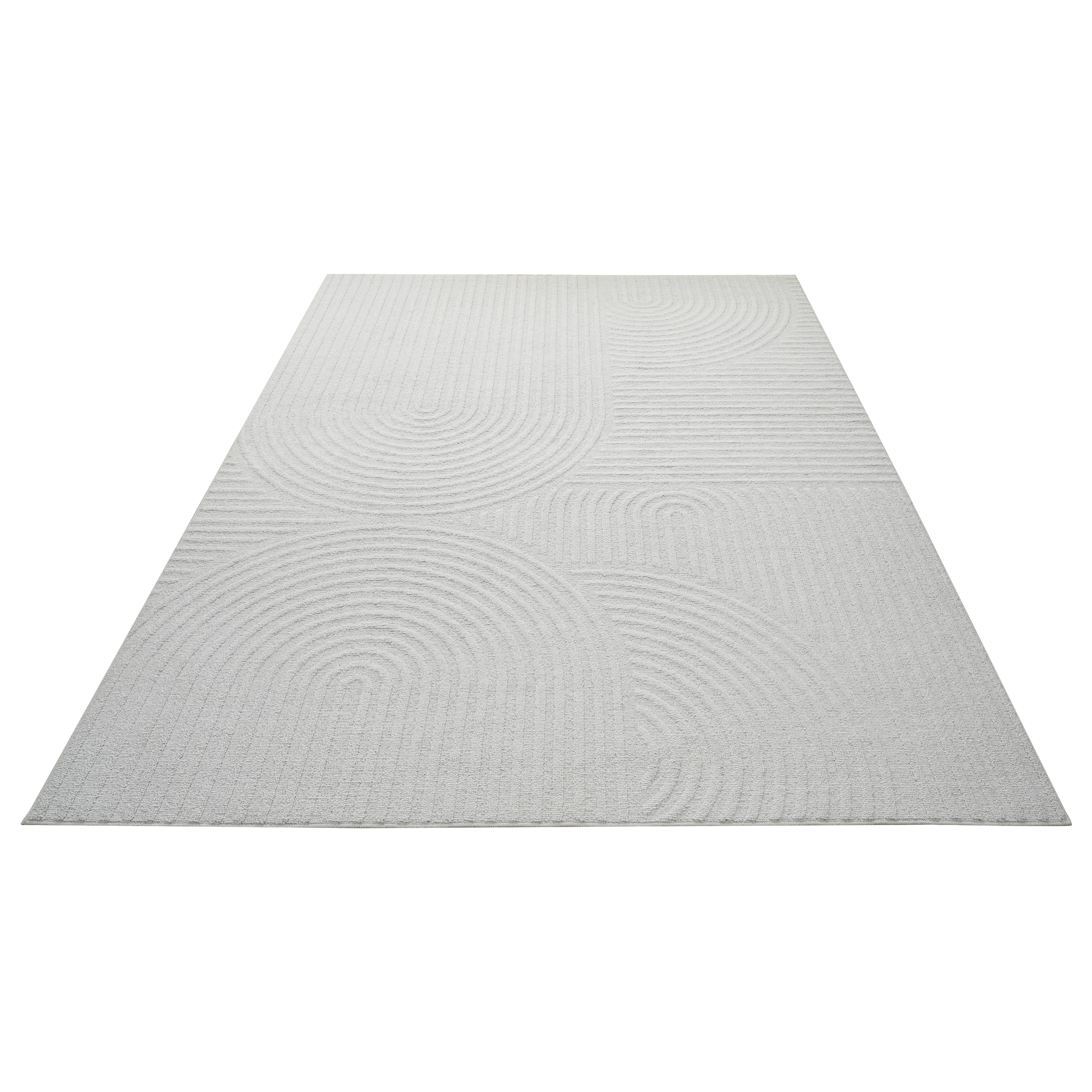 OTTO home Teppich »Jola, In- und Outdoor geeignet, Hoch-Tief-Design, Scandi« rechteckig 9 mm Höhe Hoch-Tief-Struktur, Zen, Wetterfest & UV-beständig, Balkon, Camping