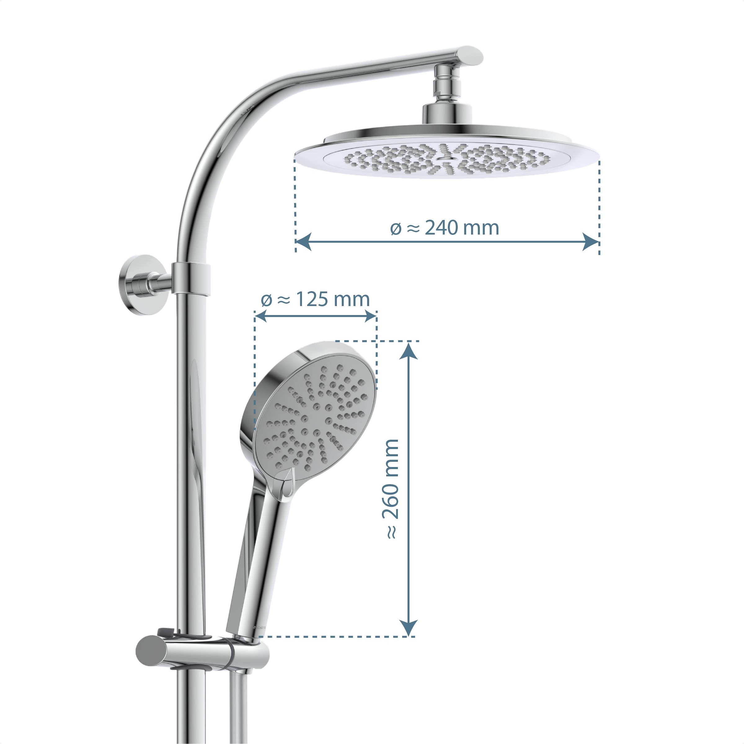 Schütte Duschsäule »MADURA FRESH«, inkl. Wasserspardichtung, Sicherheitssperre, Antikalk, höhenverstellb.