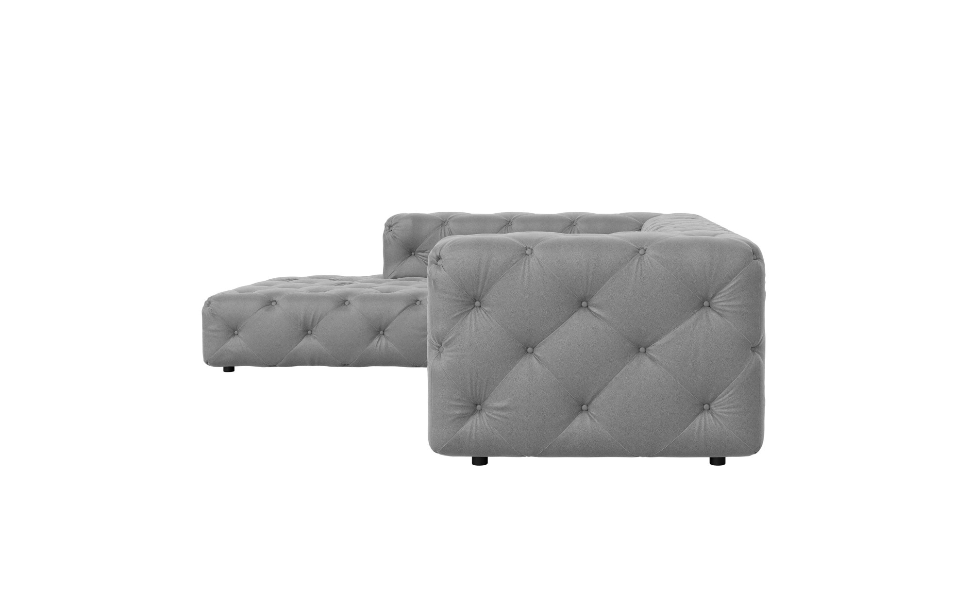 Places of Style Ecksofa »FOLLINA«, L-Form, mit klassischer Chesterfield-Knopfheftung