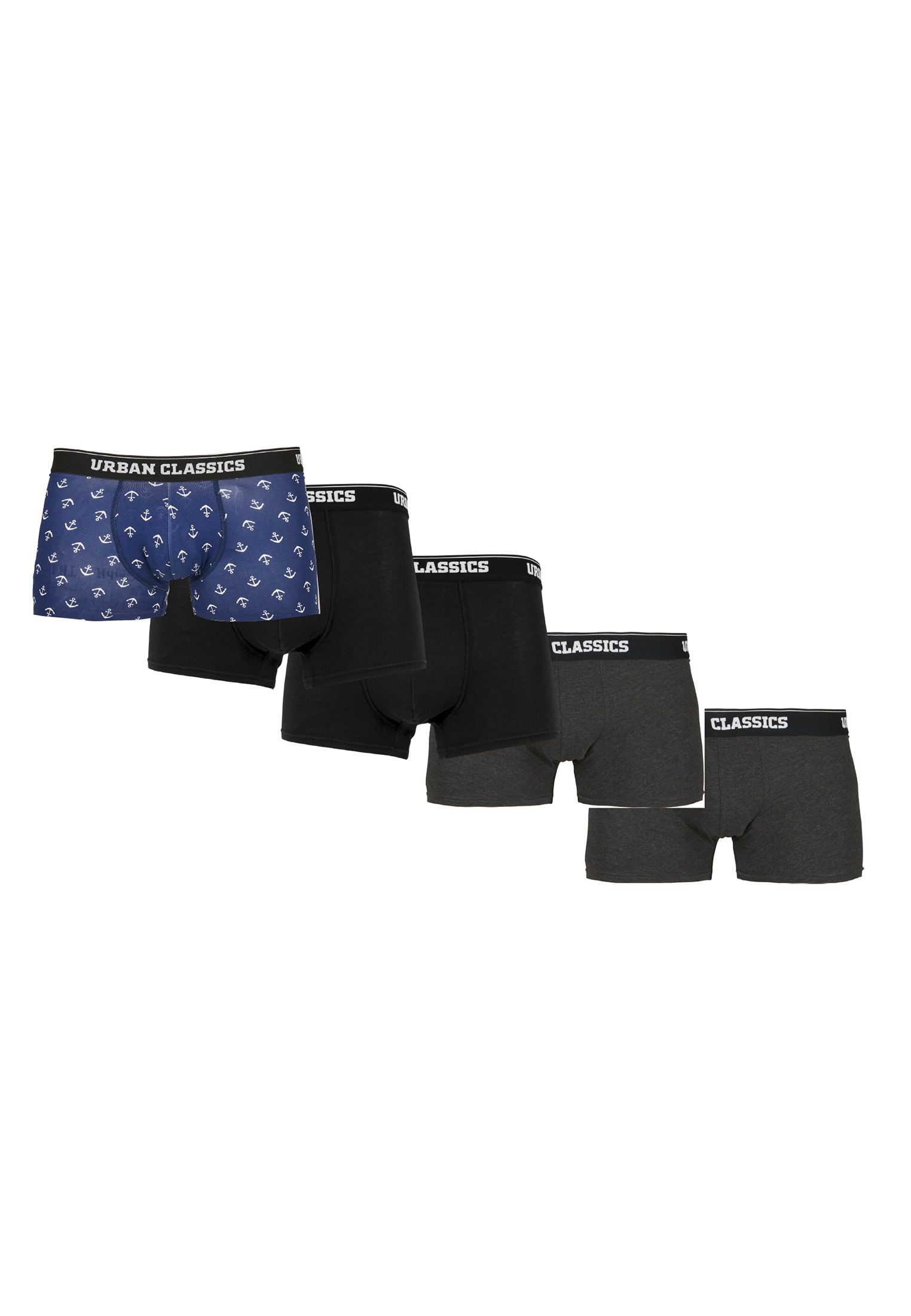 URBAN CLASSICS Boxershorts "Urban Classics Herren Boxer Shorts 5-Pack", (1 St.)