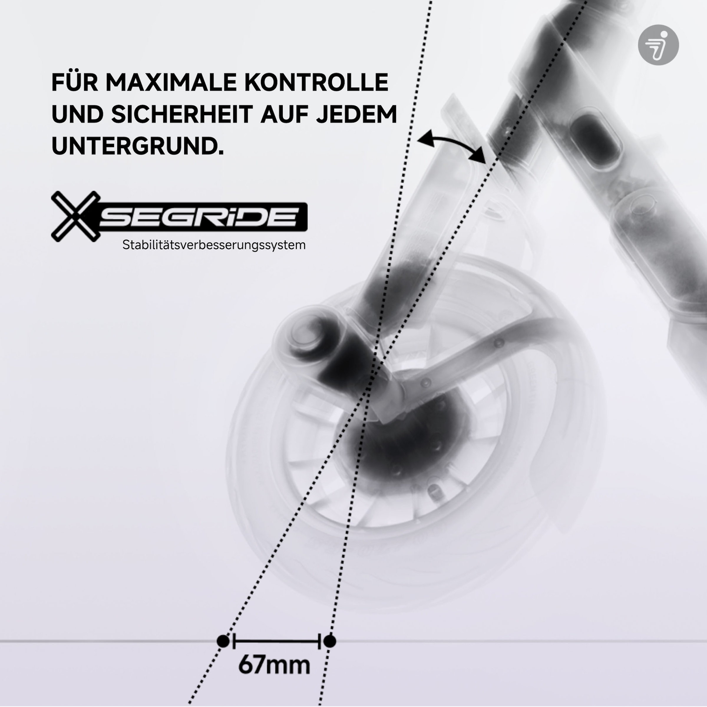 Segway E-Scooter »E3 D«, Schlauchlose selbstabdichtende Reifen