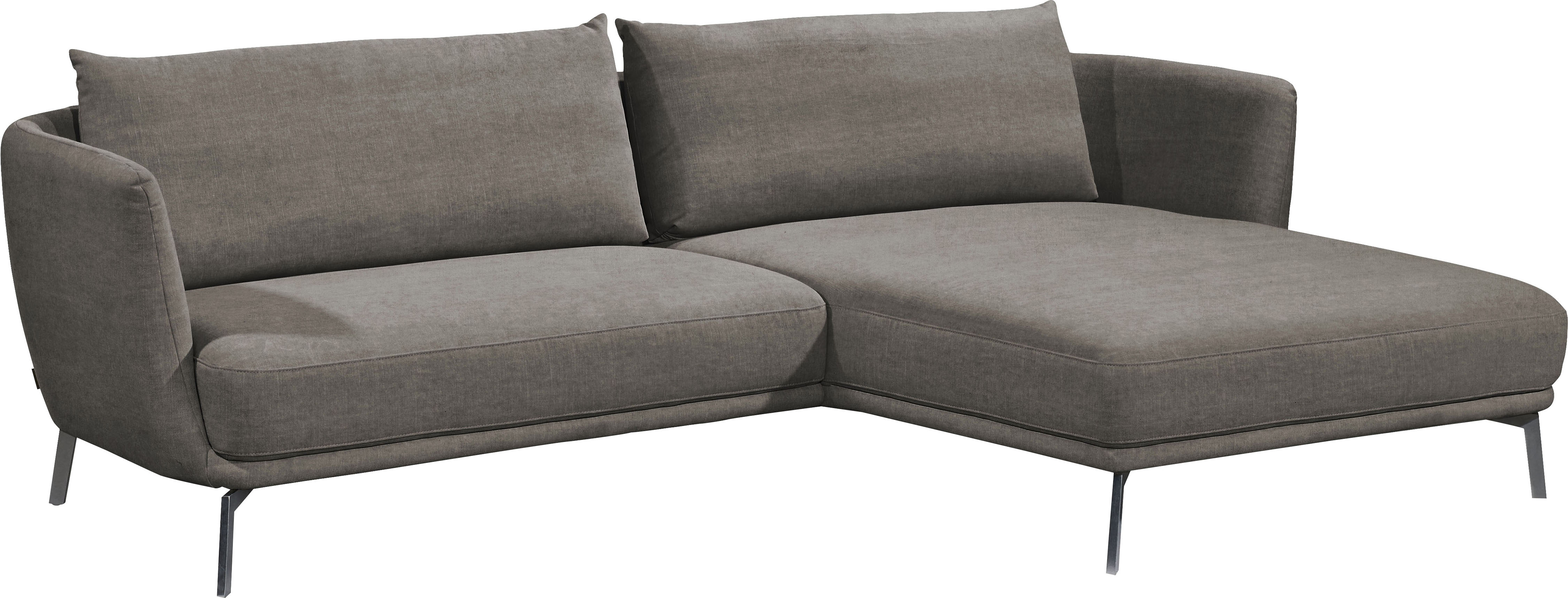 SCHÖNER WOHNEN-Kollektion Ecksofa "Pearl, zeitlos und elegant, 5 Jahre Hersteller-Garantie, bequem" L-Form, Maße (B/H/T): 270/71/160 cm, Füße Metall