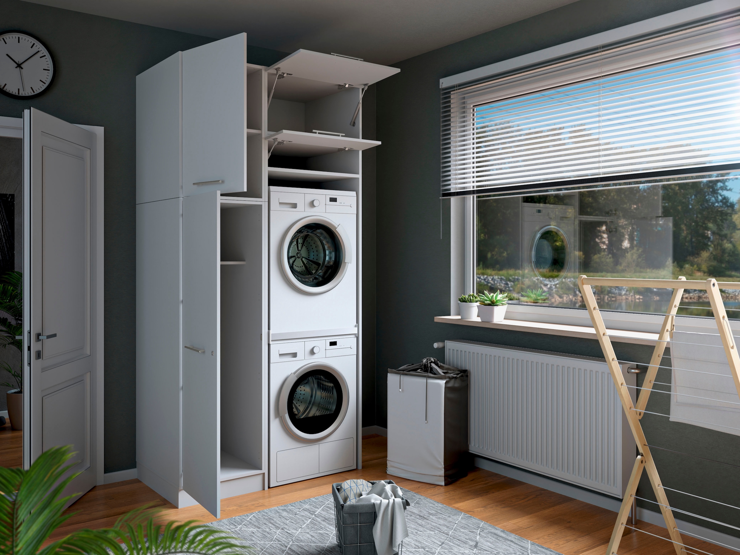 Laundreezy Mehrzweckschrank-Set »Laundreezy, 4-tlg. Mehrzweckschrank-Set B/H/T 118/238/68 cm« 4 Stk. tlg.