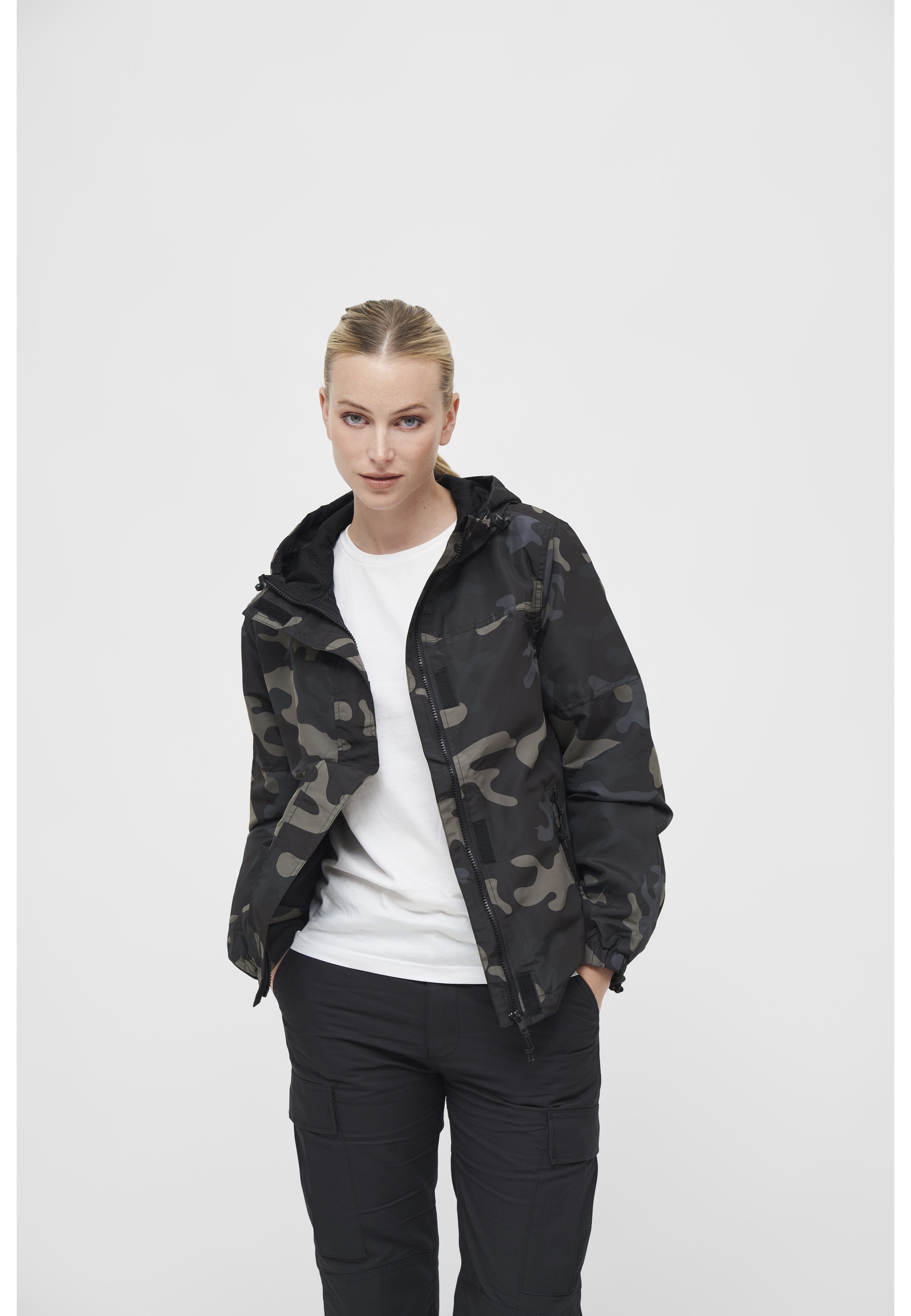Brandit Allwetterjacke »Brandit Damen Ladies Summer Windbreaker Frontzip« 1 Stk. tlg. mit Kapuze