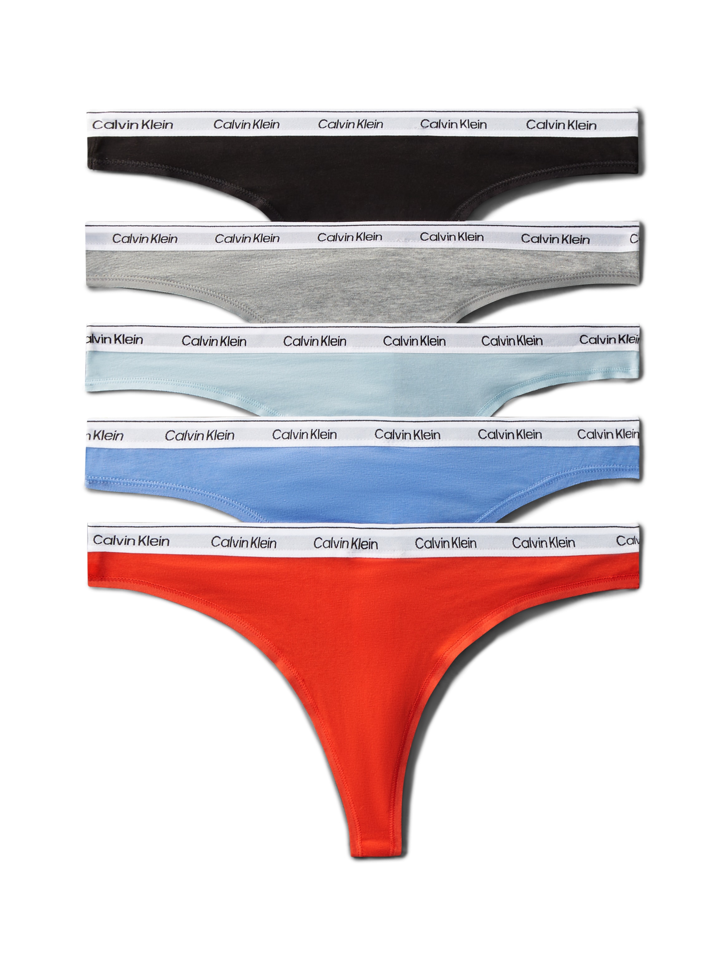 Calvin Klein Underwear String »5 PACK THONG (LOW-RISE)«, (Packung, 5 St., 5er-Pack), mit Logobund