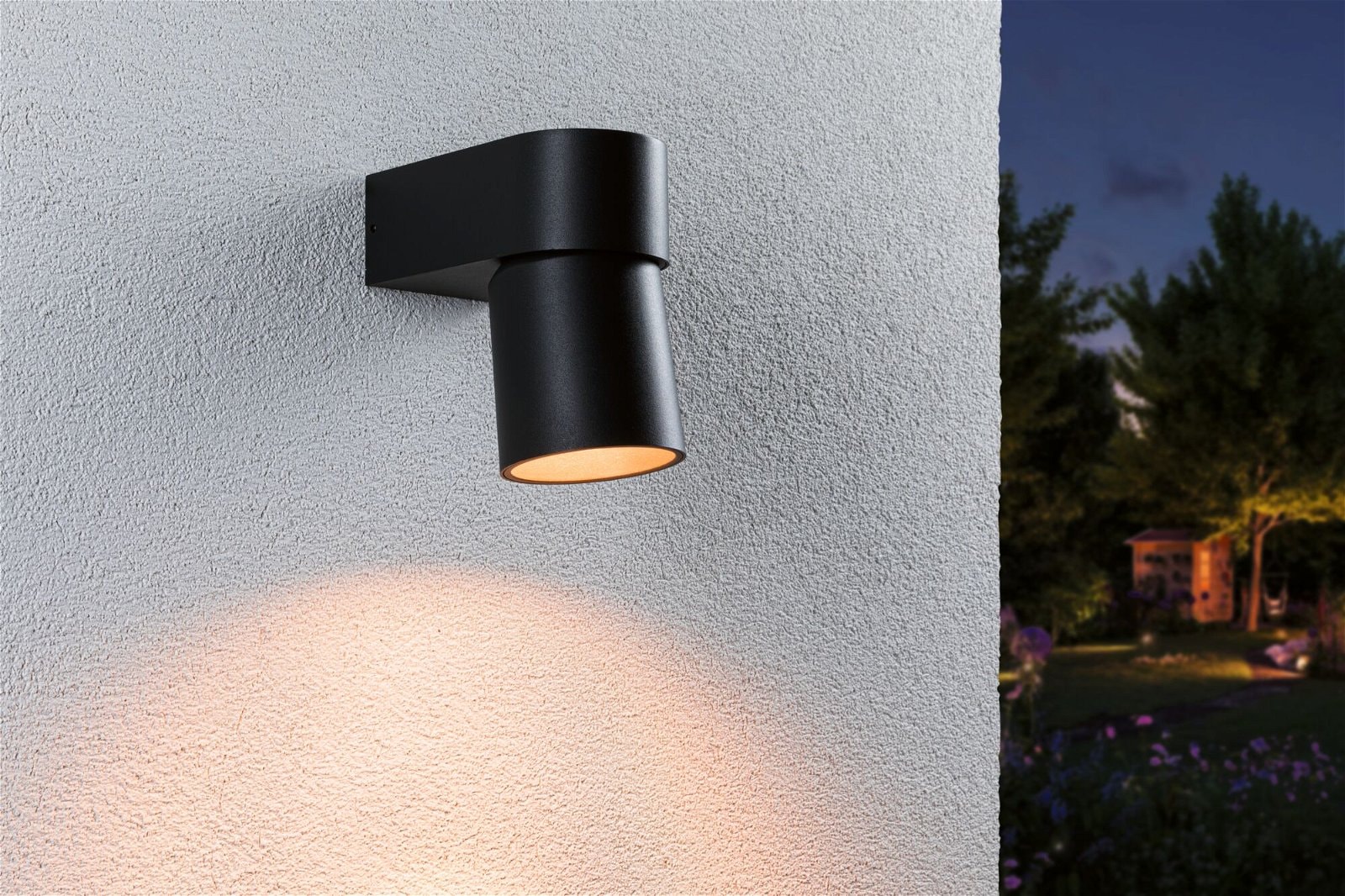 Paulmann LED Außen-Wandleuchte »Kimu IP44 80mm 2200K 7,8W 500lm 230V 70° Anthrazit Aluminium«, 1 flammig, insektenfreundlich