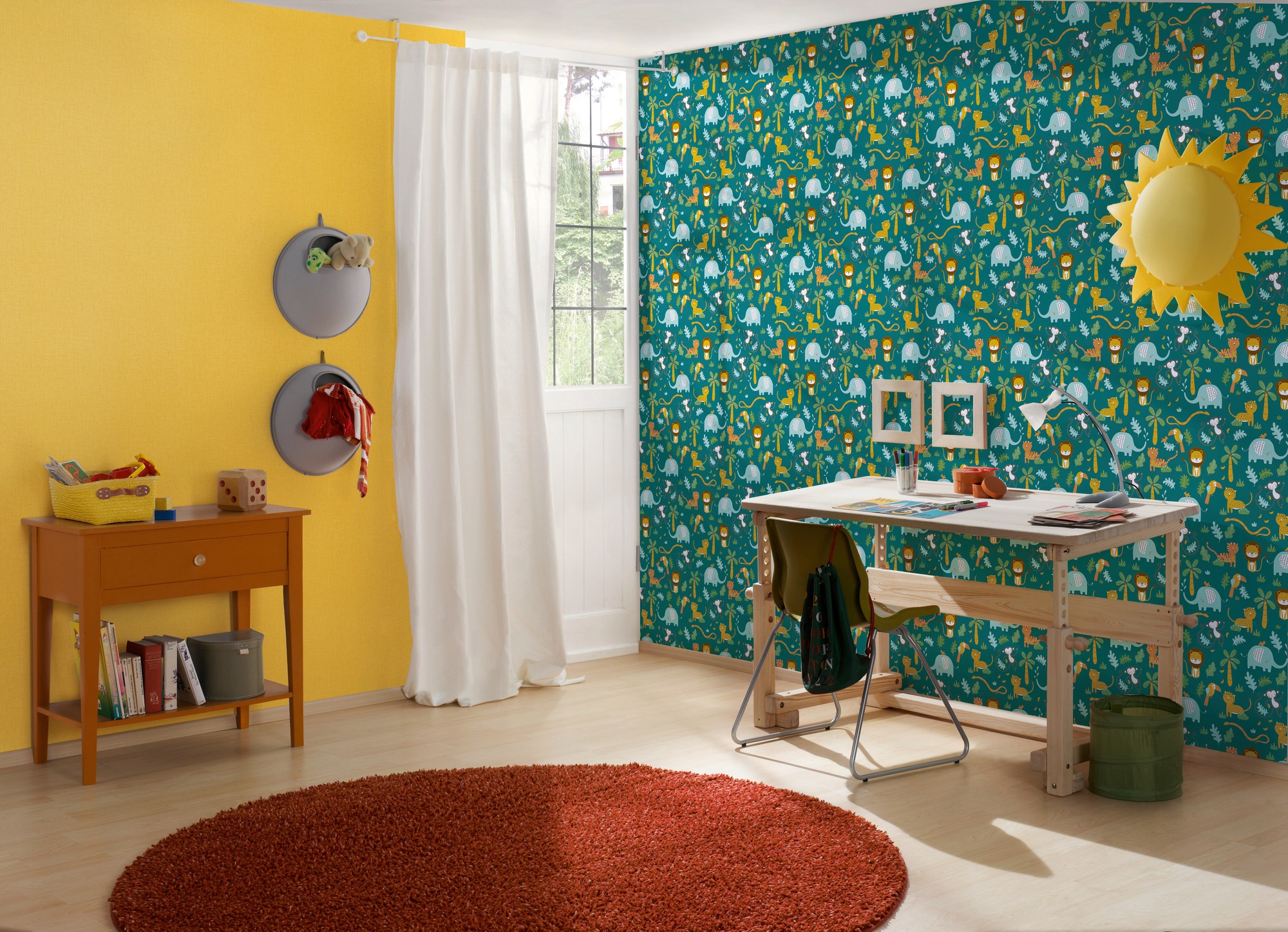 A.S. Création Vliestapete »Little Love«, einfarbig-unifarben-uni, Kindertapete Tapete Uni Tapeten Kinderzimmer Schlafzimmer modern Optik