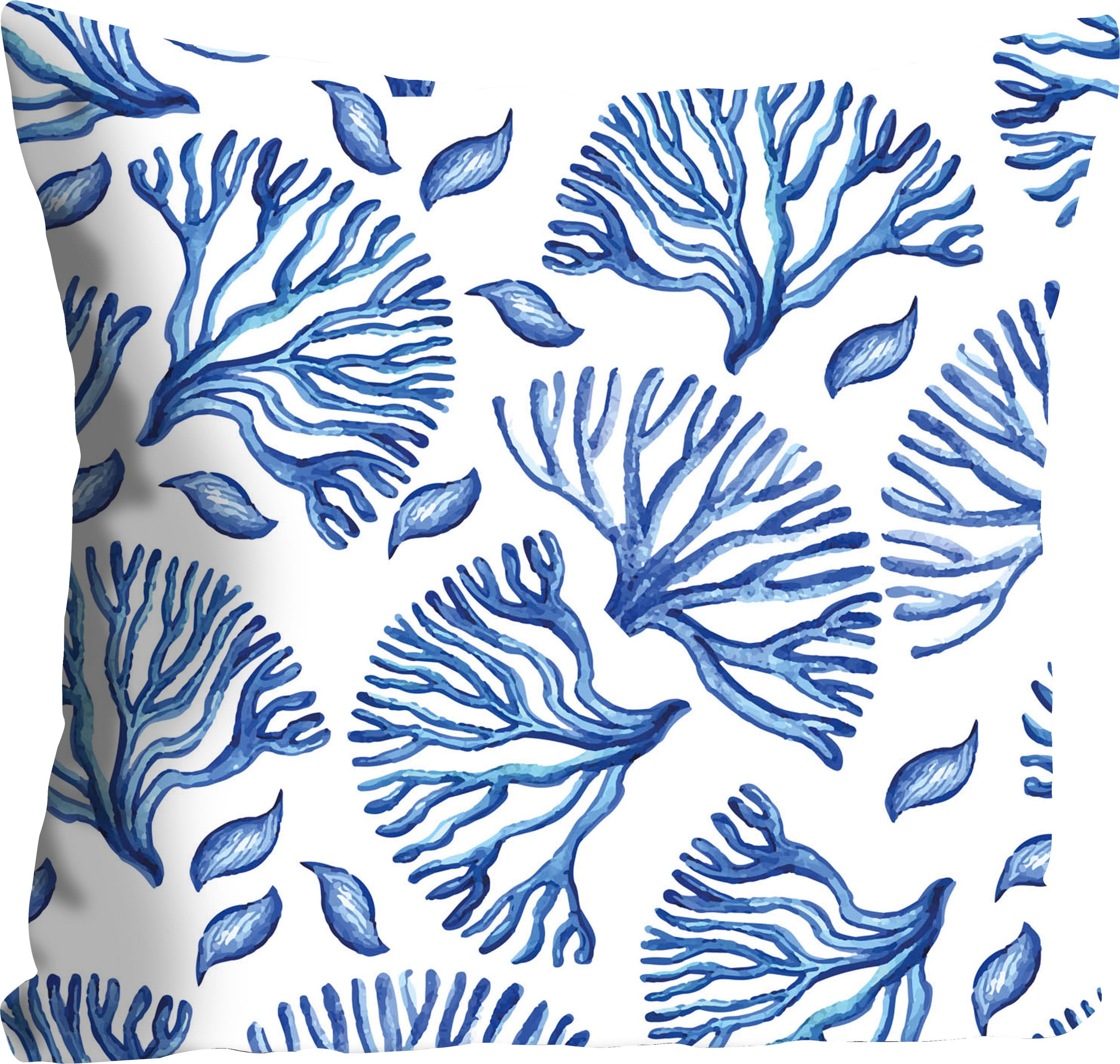 queence Dekokissen »Marlick« mit Korallen, Kissenhülle ohne Füllung, 1 Stück