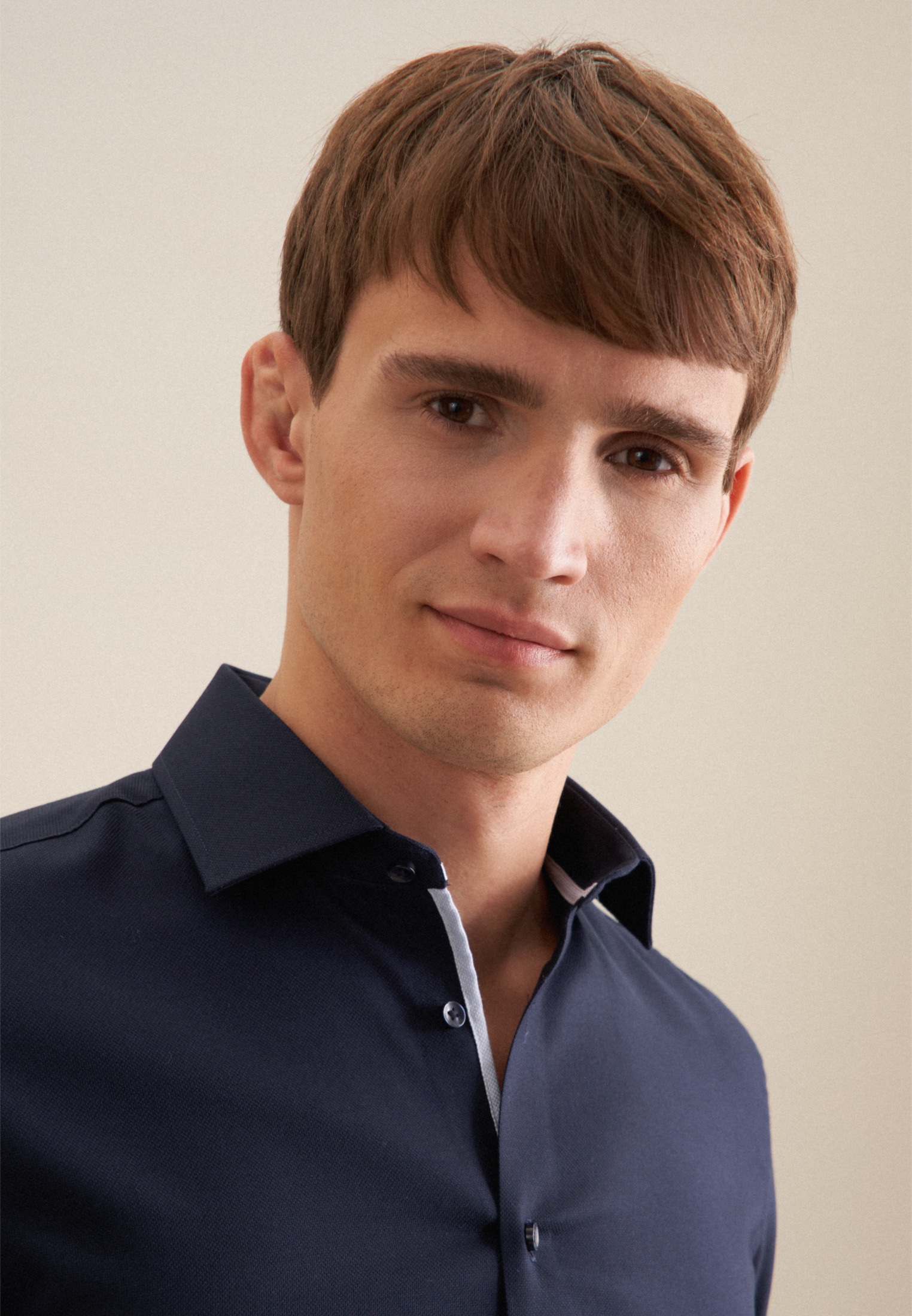 Thumbnail - seidensticker "Schwarze Rose" Slim 1/1 Kentkragen Struktur