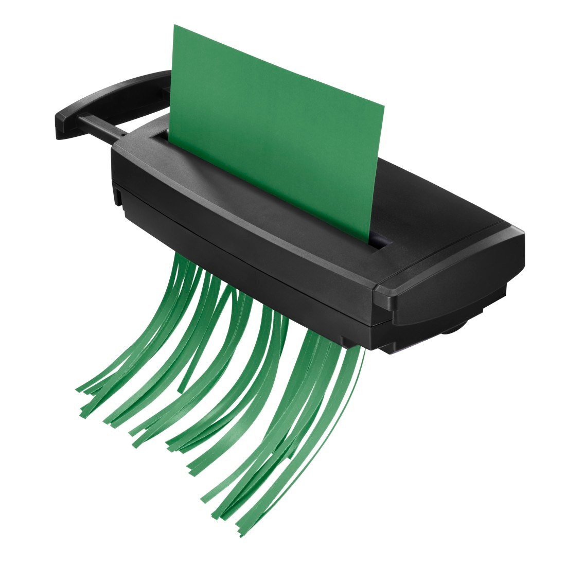Hama Aktenvernichter »Aktenvernichter Streifenschnitt (Papier + Plastik, 6 Blatt, P2)«, Aufsatz für Papierkorb, 6 mm Schnitzel, Automatik, Rücklauf