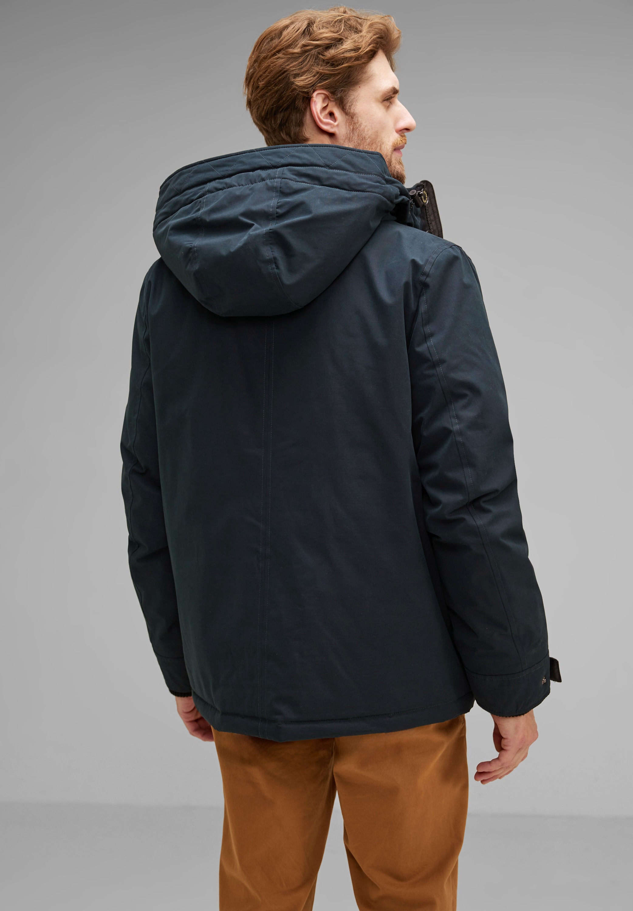 STREET ONE MEN Parka, mit Kapuze, mit Brusttasche