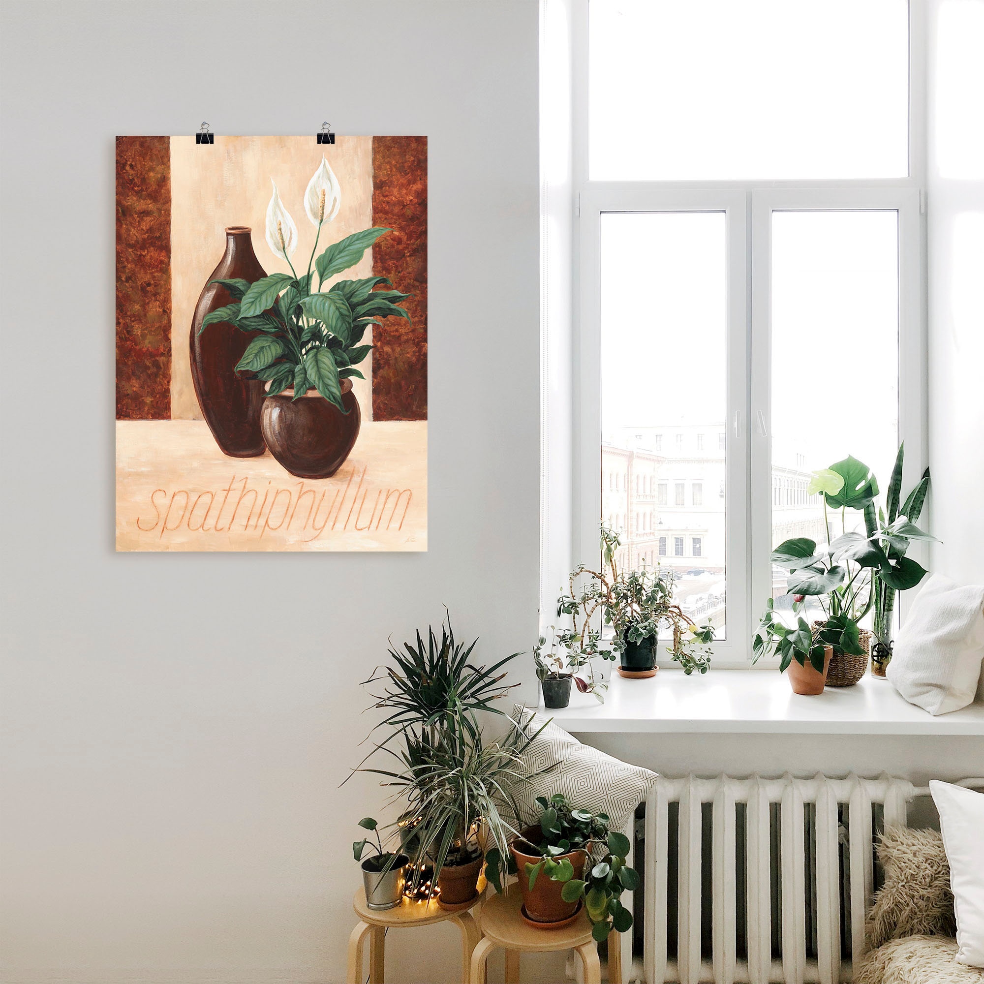 Artland Poster »Spathiphyllum - Einblatt«, Pflanzenbilder, (1 St.), als Alubild, Leinwandbild, Wandaufkleber oder Poster in versch. Größen