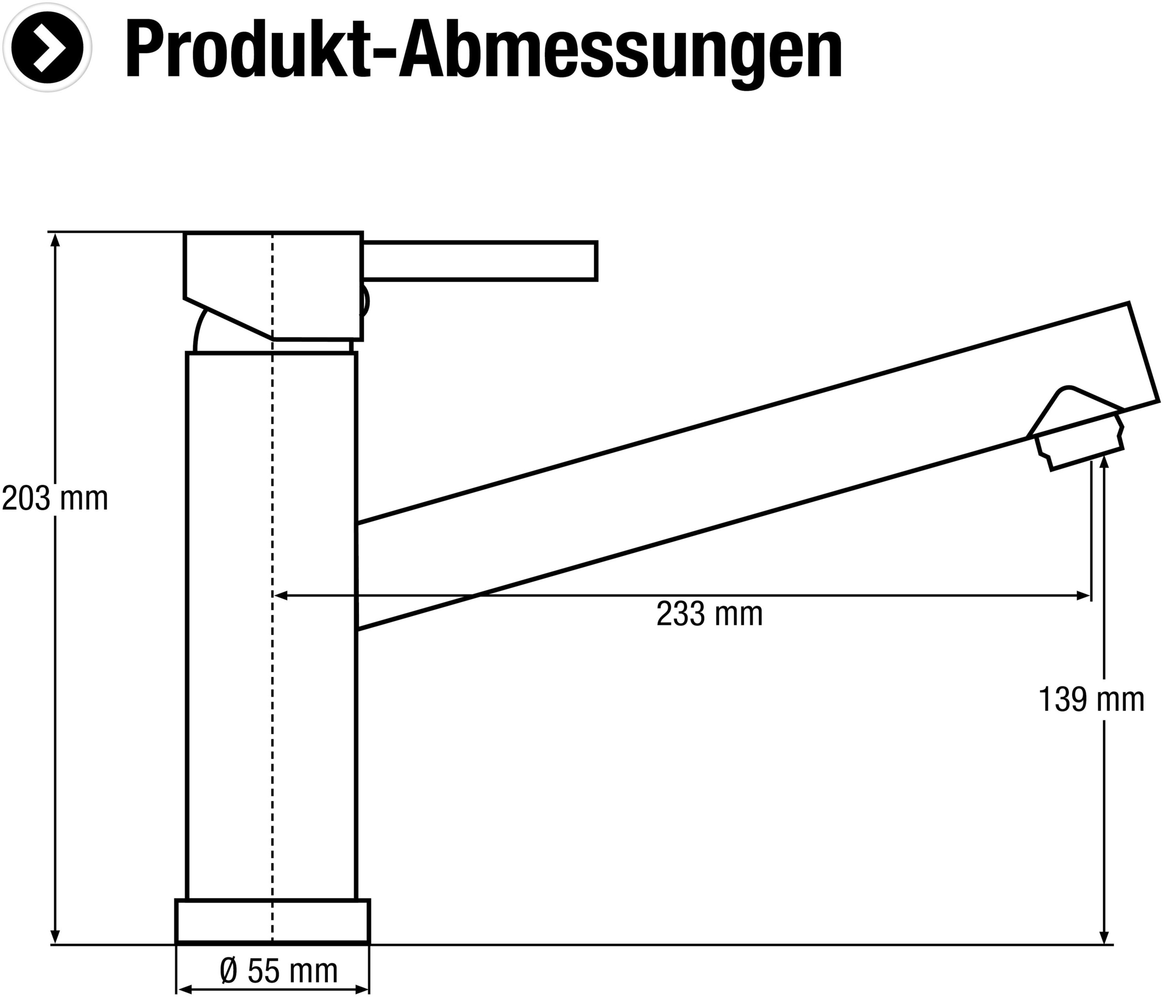 CORNAT Spültischarmatur »"Zelina" - Hochwertiger Messingkörper - verchromt«