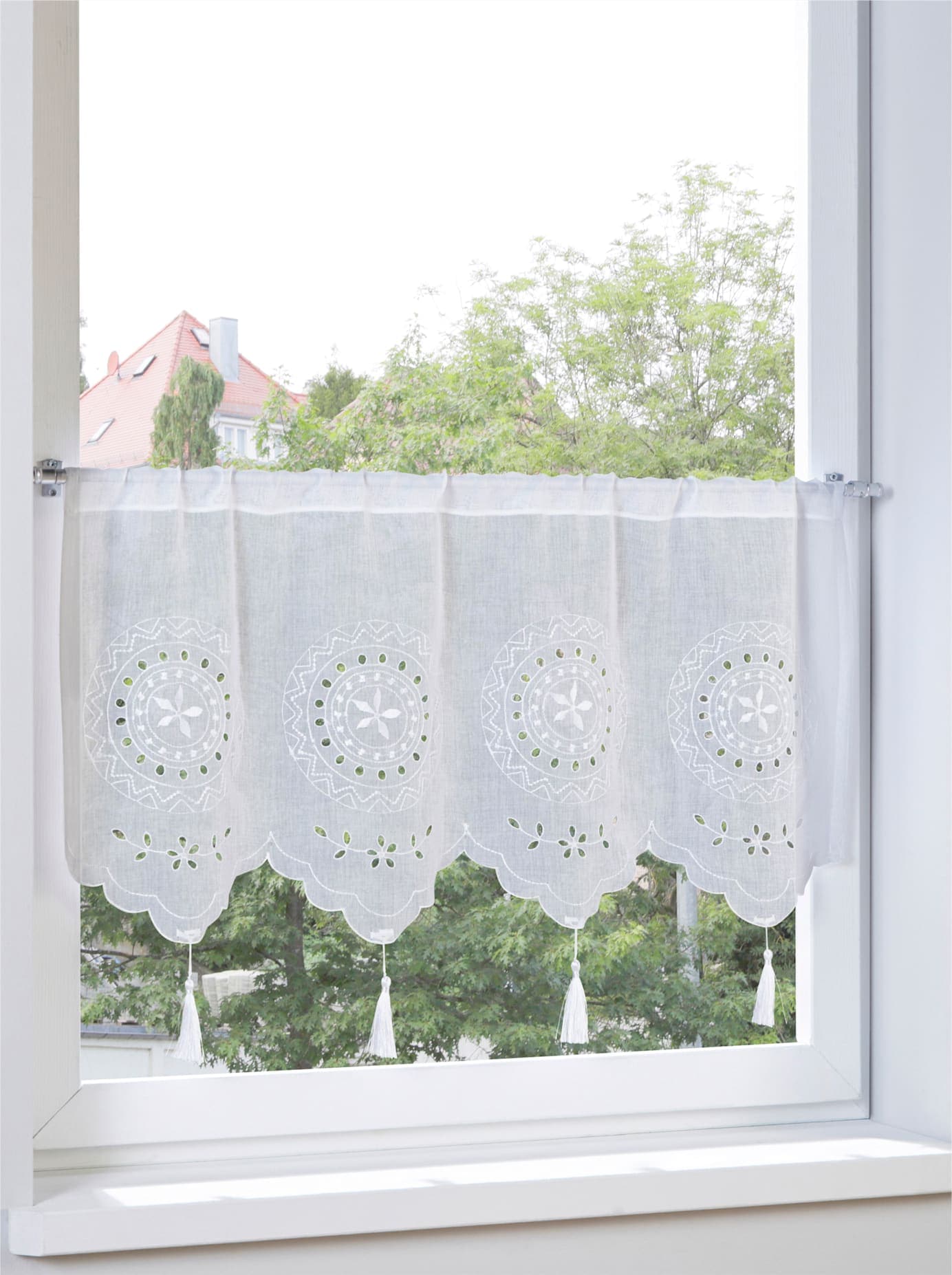 heine home Scheibengardine Stangendurchzug 1 Stk. tlg. günstig online kaufen