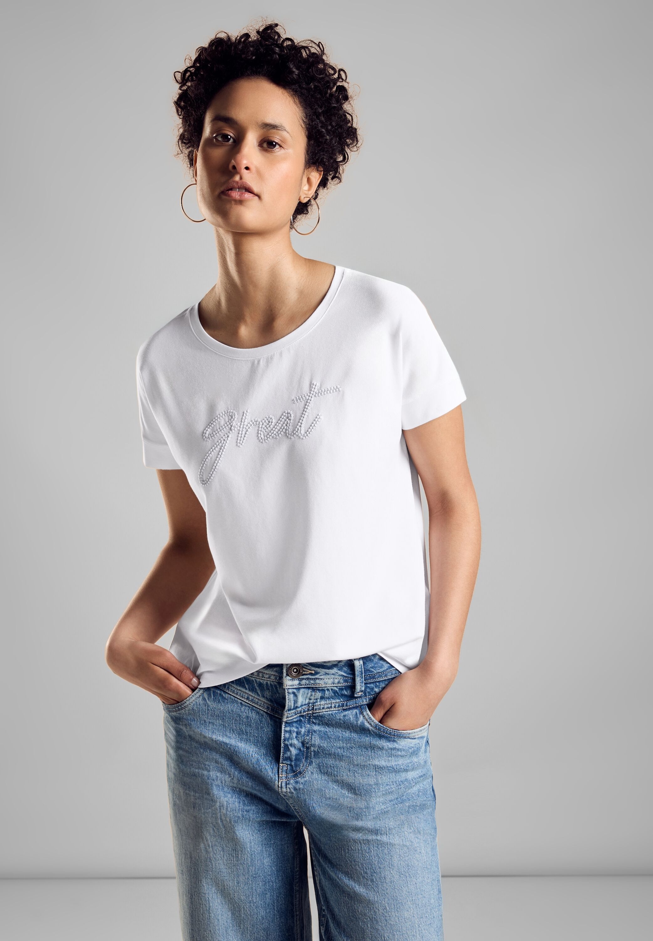 STREET ONE Shirttop, mit Wording