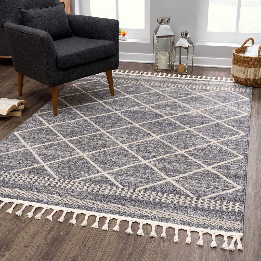 Carpet City Teppich »Art 2645«, rechteckig, Kurzflor, mit Kettfäden, Rauten-Optik
