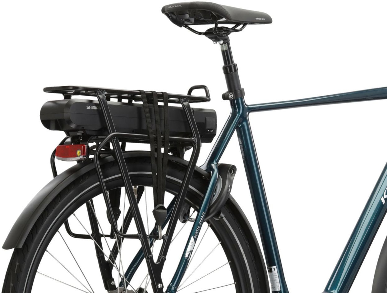 Kross »E-Citybike Sentio Hybrid 5.0 28 Zoll blau« 7 Gang Shimano NEXUS Schaltwerk Nabenschaltung Mittelmotor 250 W Pedelec, Elektrofahrrad für Damen und Herren
