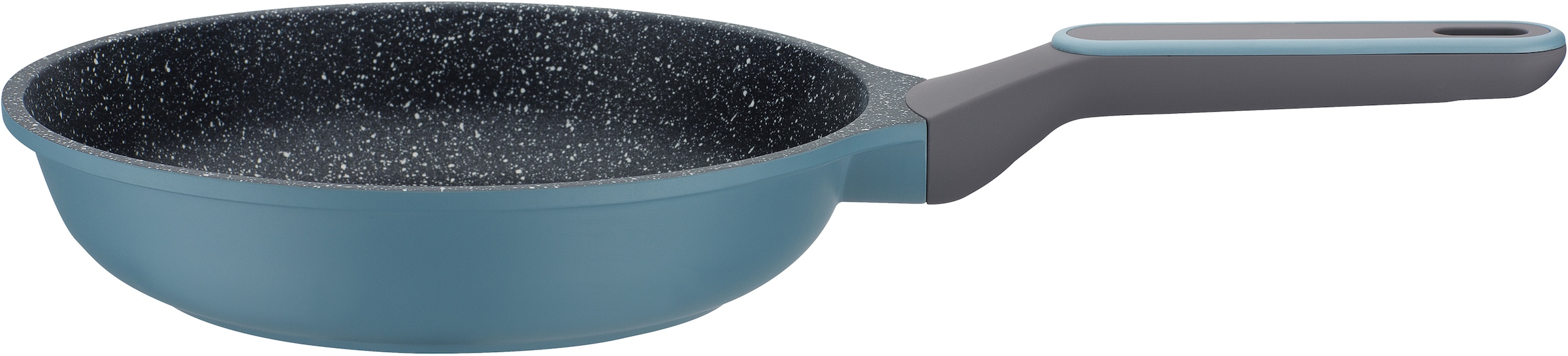 GSW Topf-Set »Blue Granit«, Aluminiumguss, (Set, 7 tlg., Kochtopf 20/24 cm, 1 Stielkasserolle 16 cm, 1 Bratpfanne 24 cm), Induktion