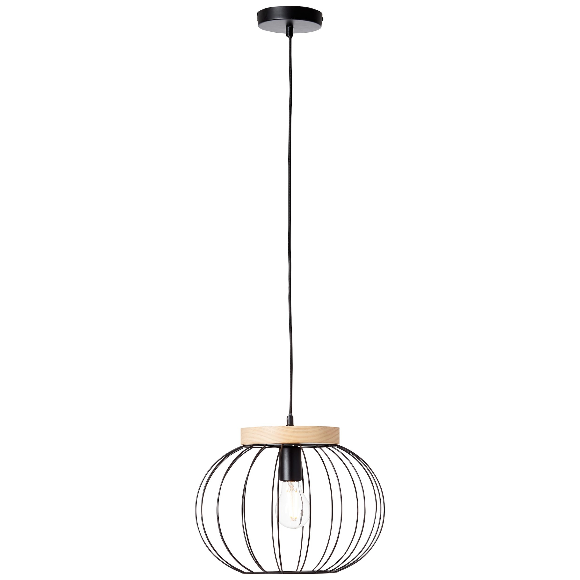 BRILLIANT Pendelleuchte "Sorana", 1, Ø 35,5cm H: 130cm, 1 Stk., braun, Esszimmer, Leuchten, Hängeplampe, 130 cm Höhe, Ø 35,5 cm, E27, kürzbar,