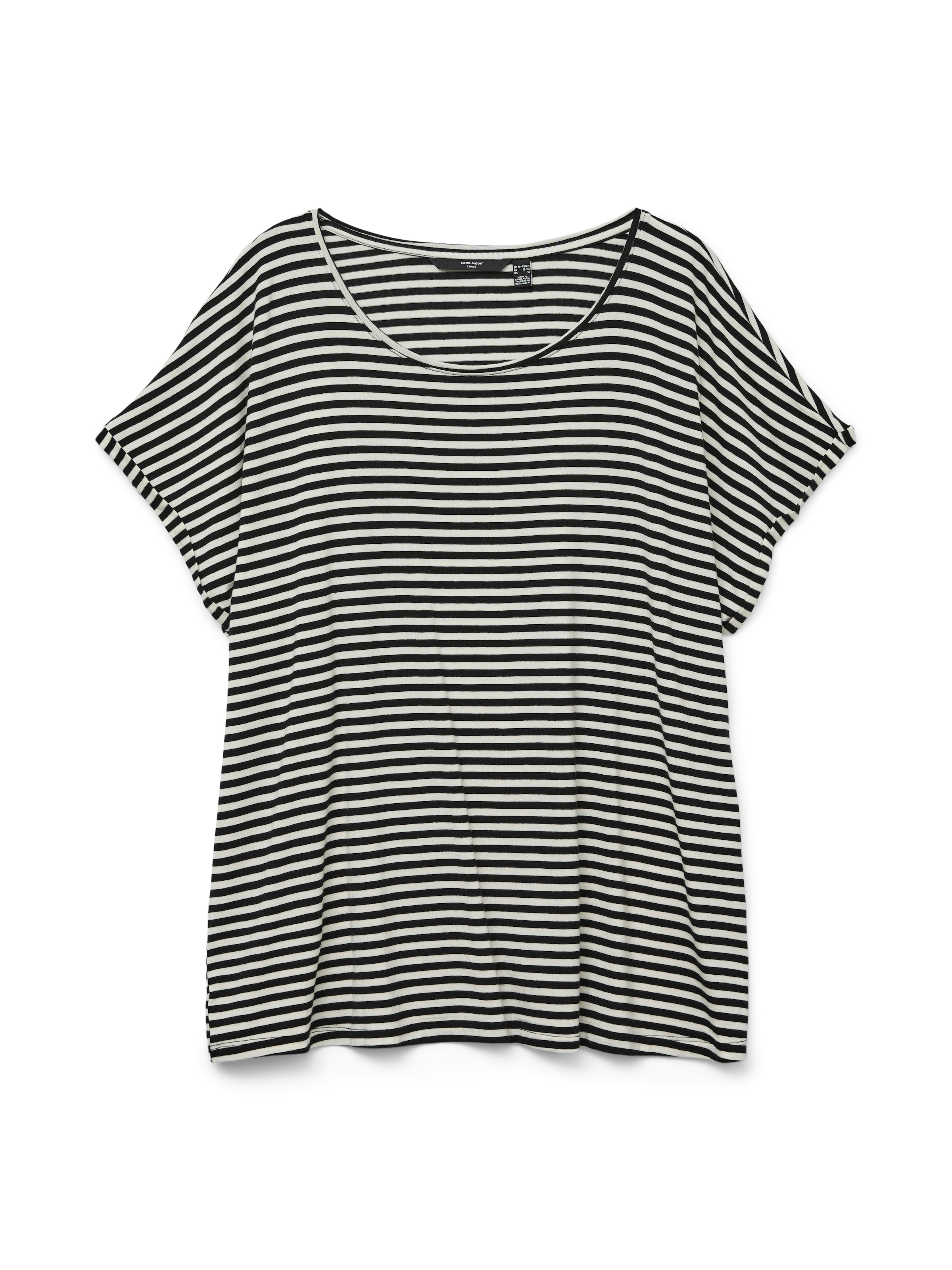 Vero Moda Curve Kurzarmshirt »VMAVA PLAIN SS TOP STRIPE GA NOOS CURVE«