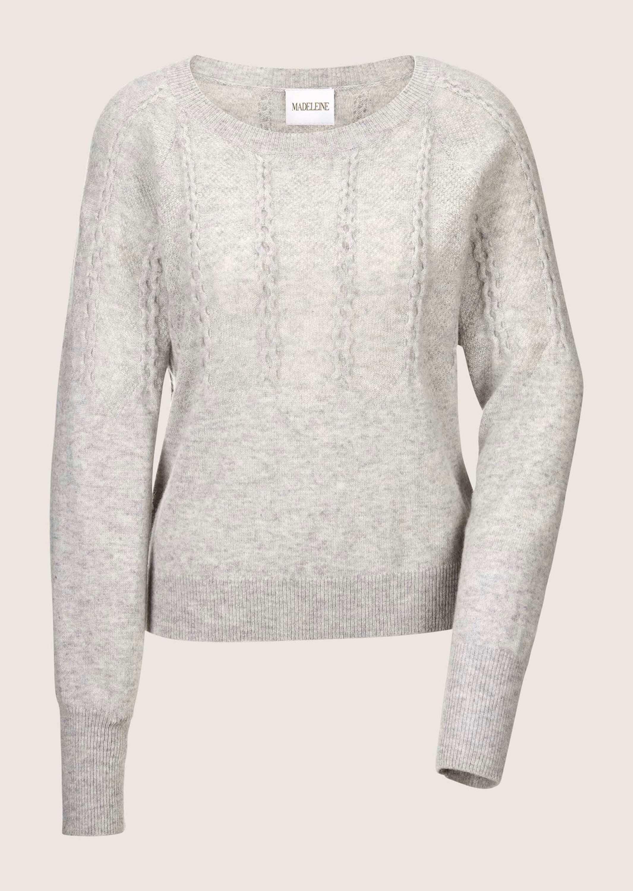 MADELEINE Longpullover "Pullover Rundhals-Pullover mit Zopfmuster" günstig online kaufen