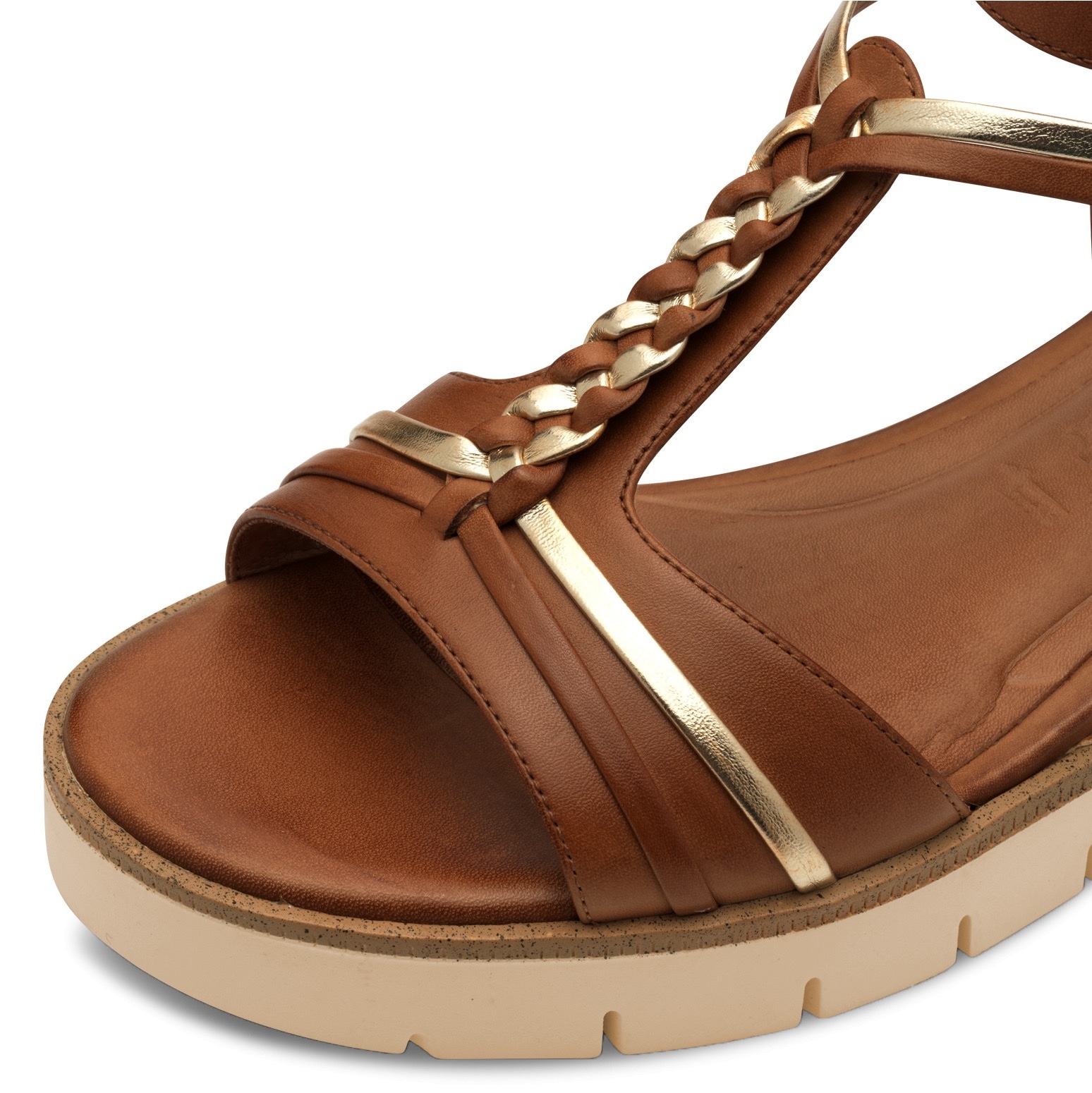 Tamaris Keilsandalette, Riemchensandale, Sommerschuh mit Flechtriemchen