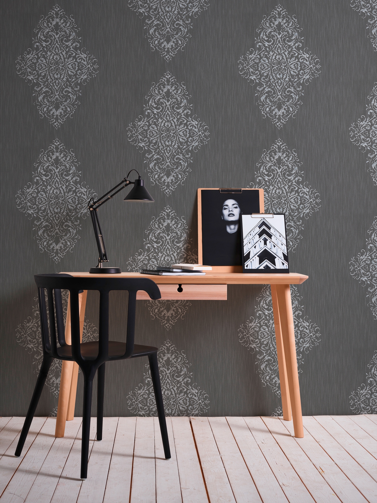 Architects Paper Textiltapete »Luxury wallpaper« Barock | gemustert | ornamental leicht strukturiert Textil Tapete Barock Metallic Effekt Tapeten Wohnzimmer Schlafzimmer