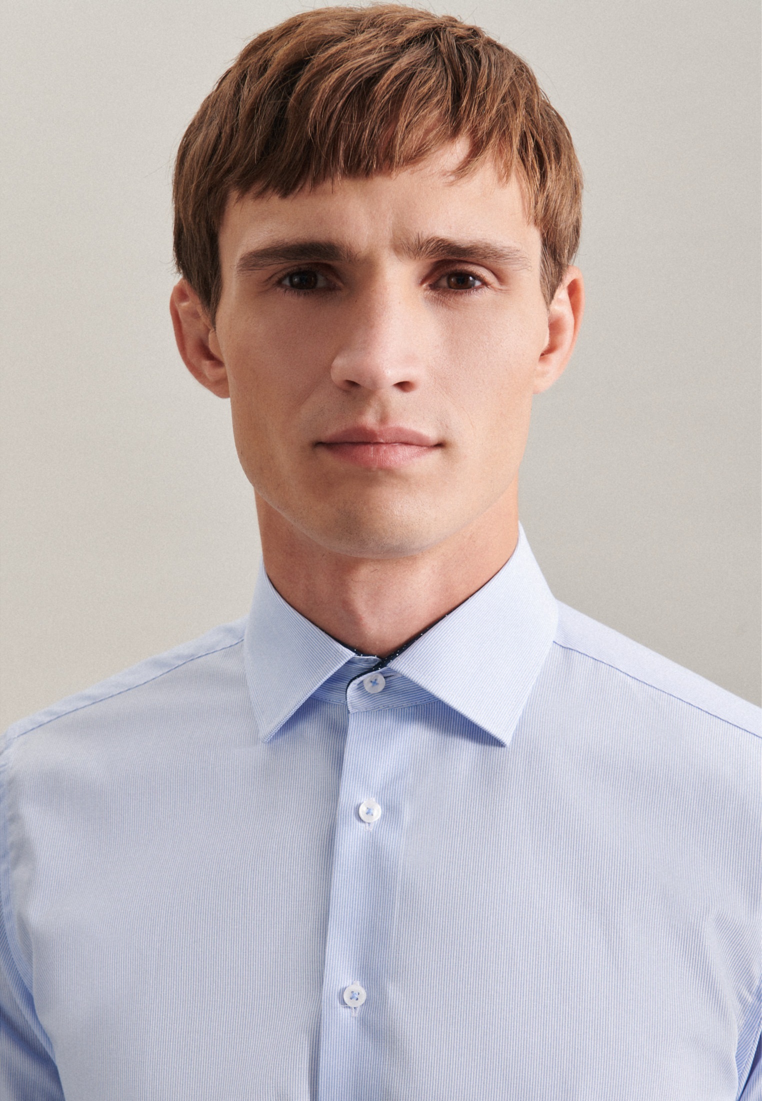 Thumbnail - seidensticker Businesshemd "Schwarze Rose" Slim 1/1 Kentkragen Gestreift