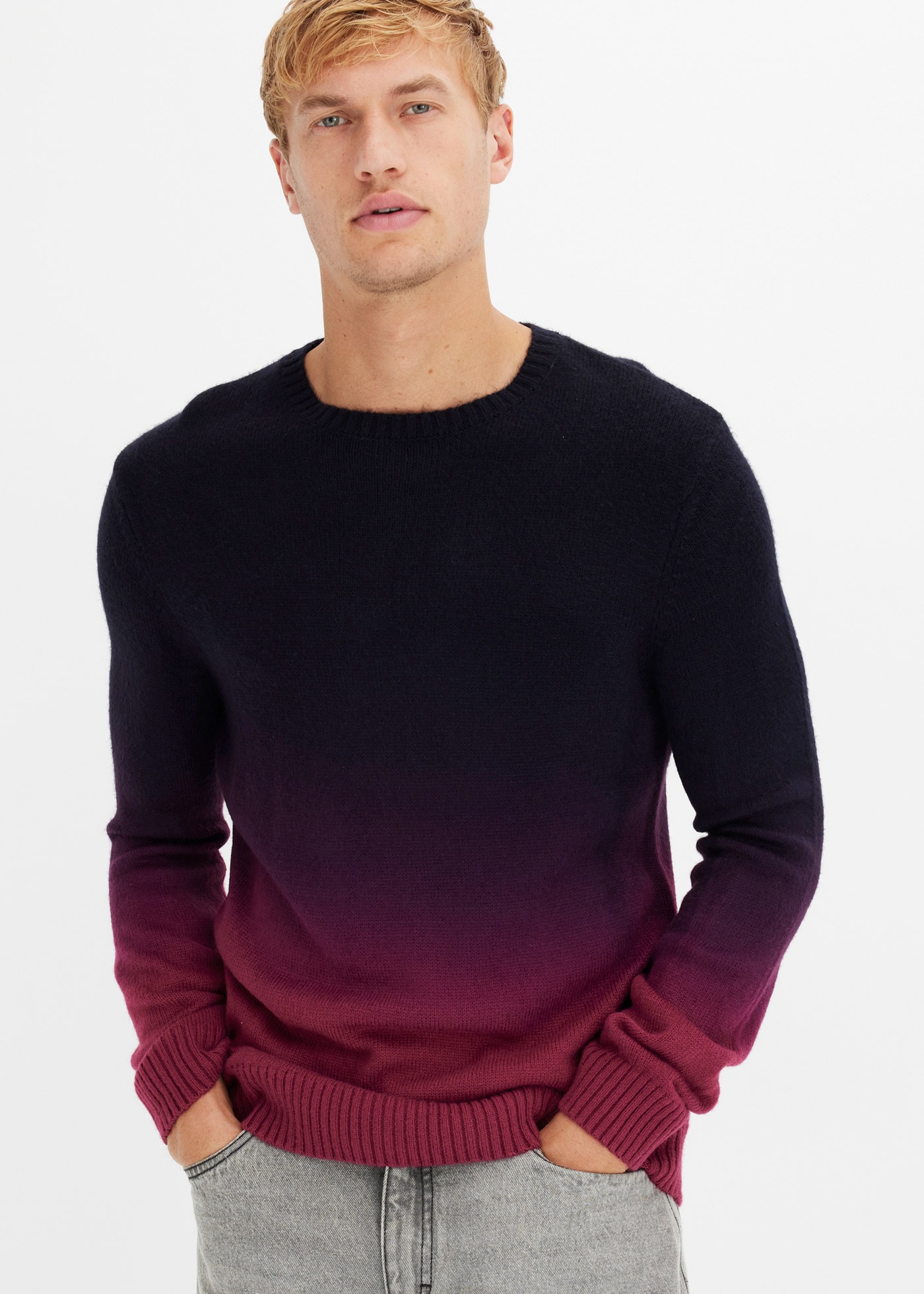 bonprix Strickpullover aus Polyacryl, Regular Fit, normale Länge, mehrfarbi günstig online kaufen