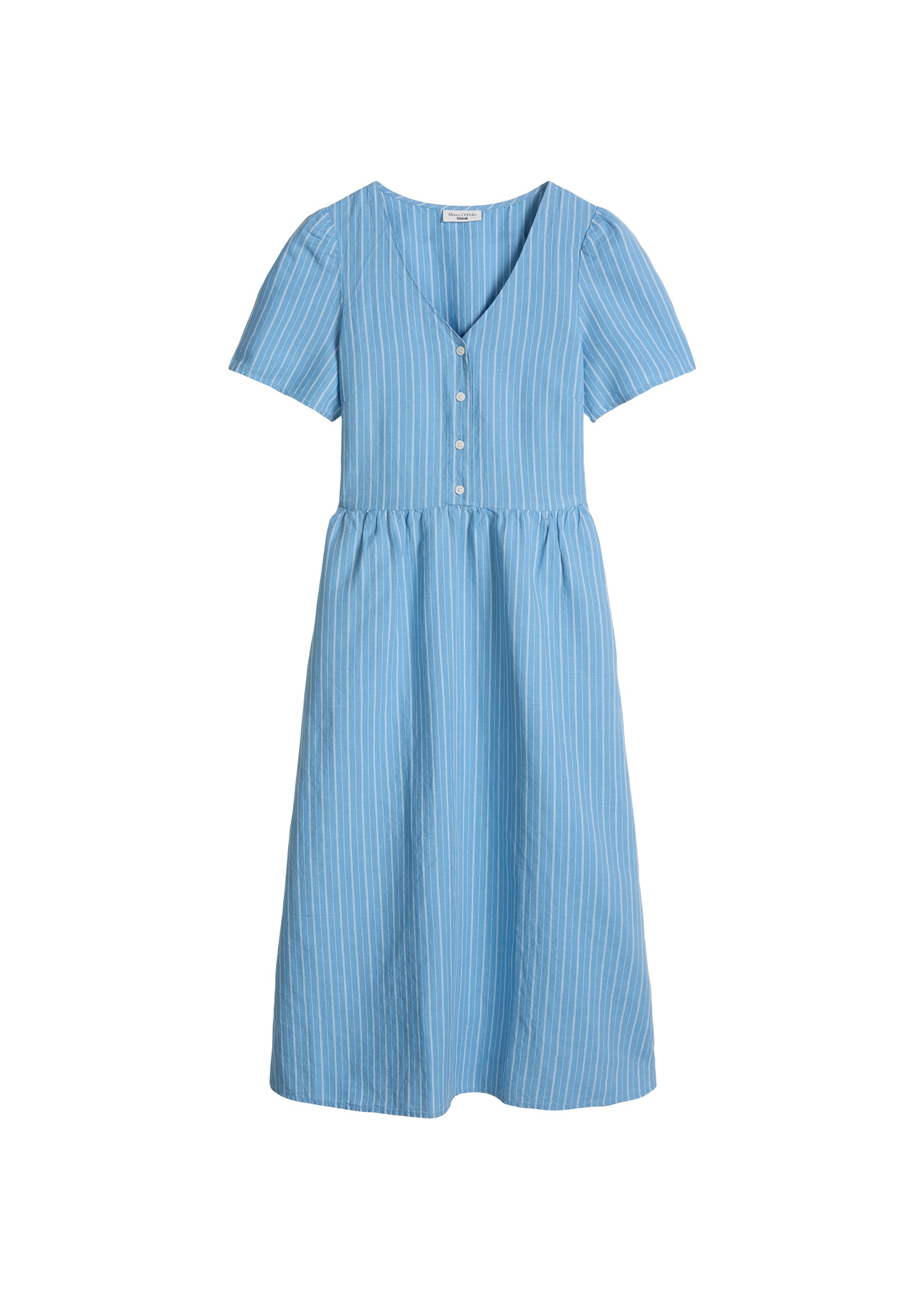 Marc O'Polo DENIM Midikleid »aus Leinen-Baumwolle-Mix«