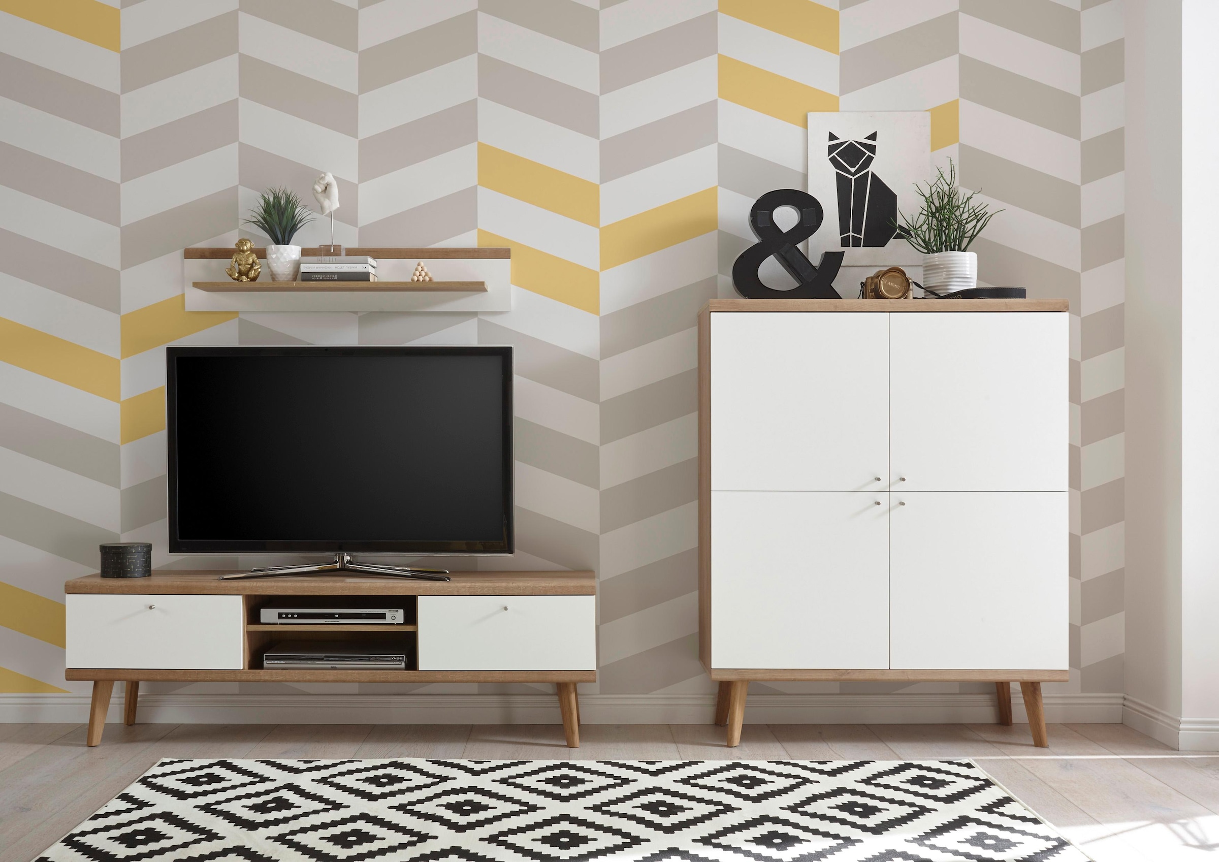 andas Wohnwand "Merle" Set, 3 Stk. tlg. günstig online kaufen